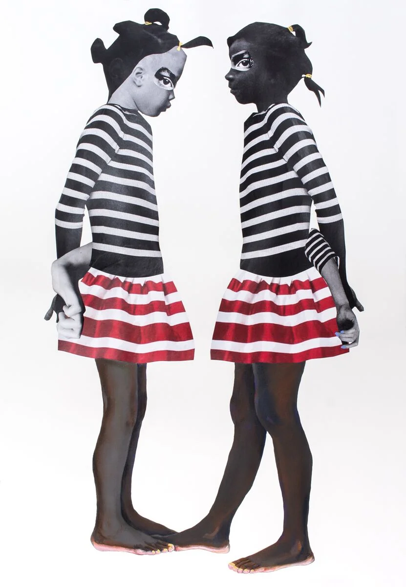 Deborah Roberts Raise Your Head, 2017 Collage, Mixed-media on Paper 30 x 22 inches