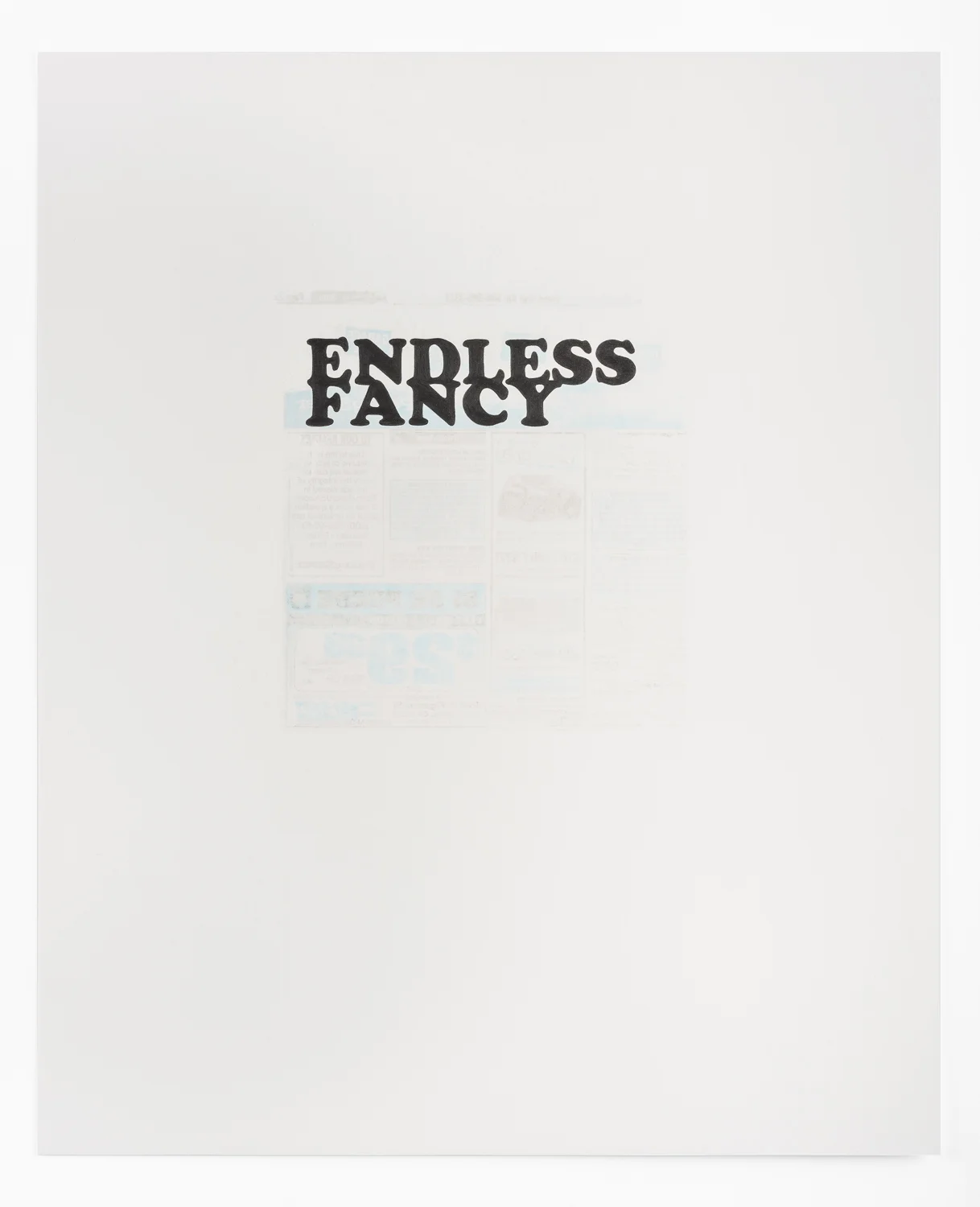 Sadie Barnette Untitled (Endless Fancy)(Horse race series), 2017 Graphite and Ink Transfer 19 3/4 x 16 5/8 inches (Framed)