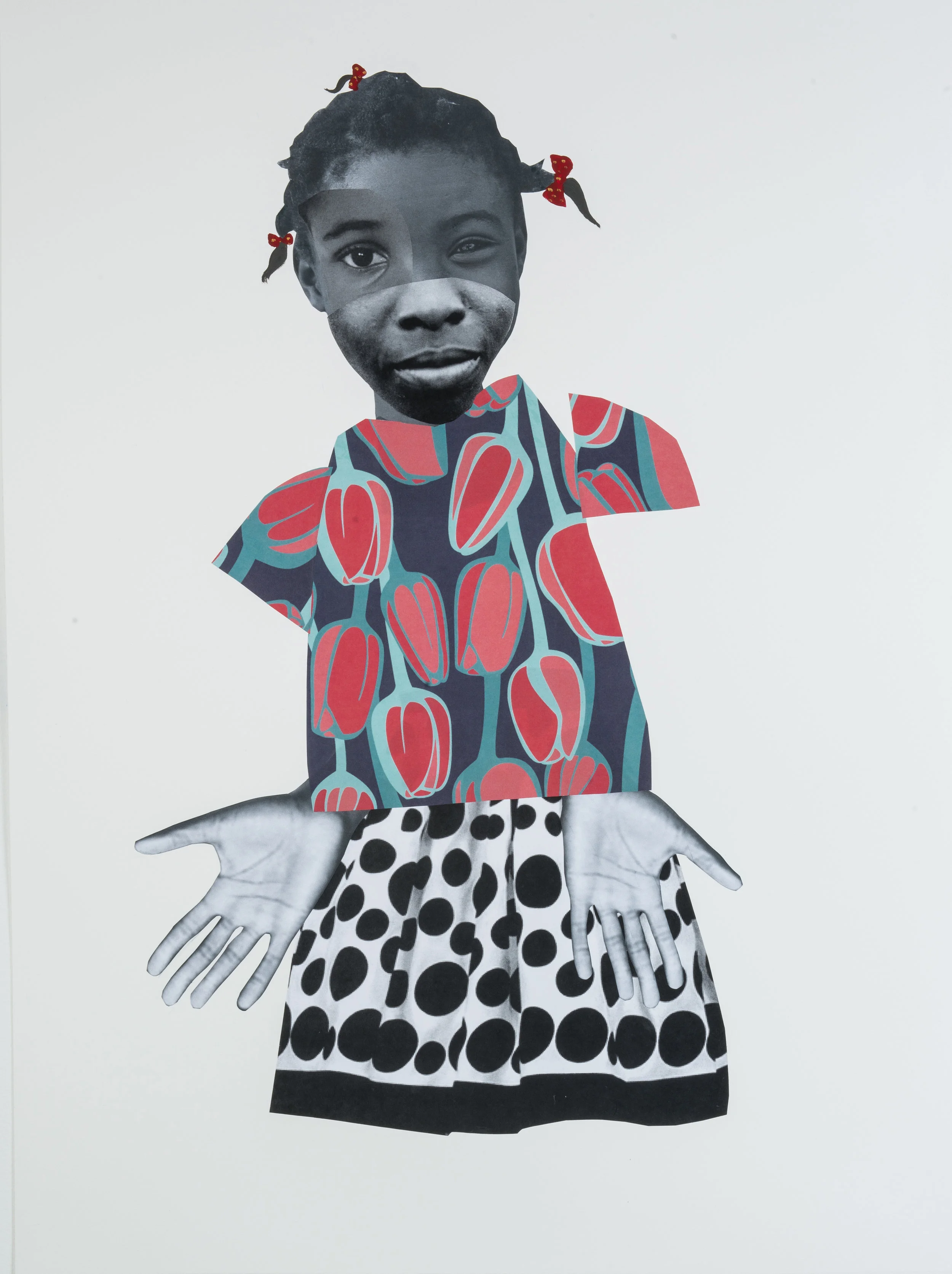 Deborah Roberts Permissible, 2017 Mixed Media on Paper 30 x 22 inches (Framed 33 x 25 inches)