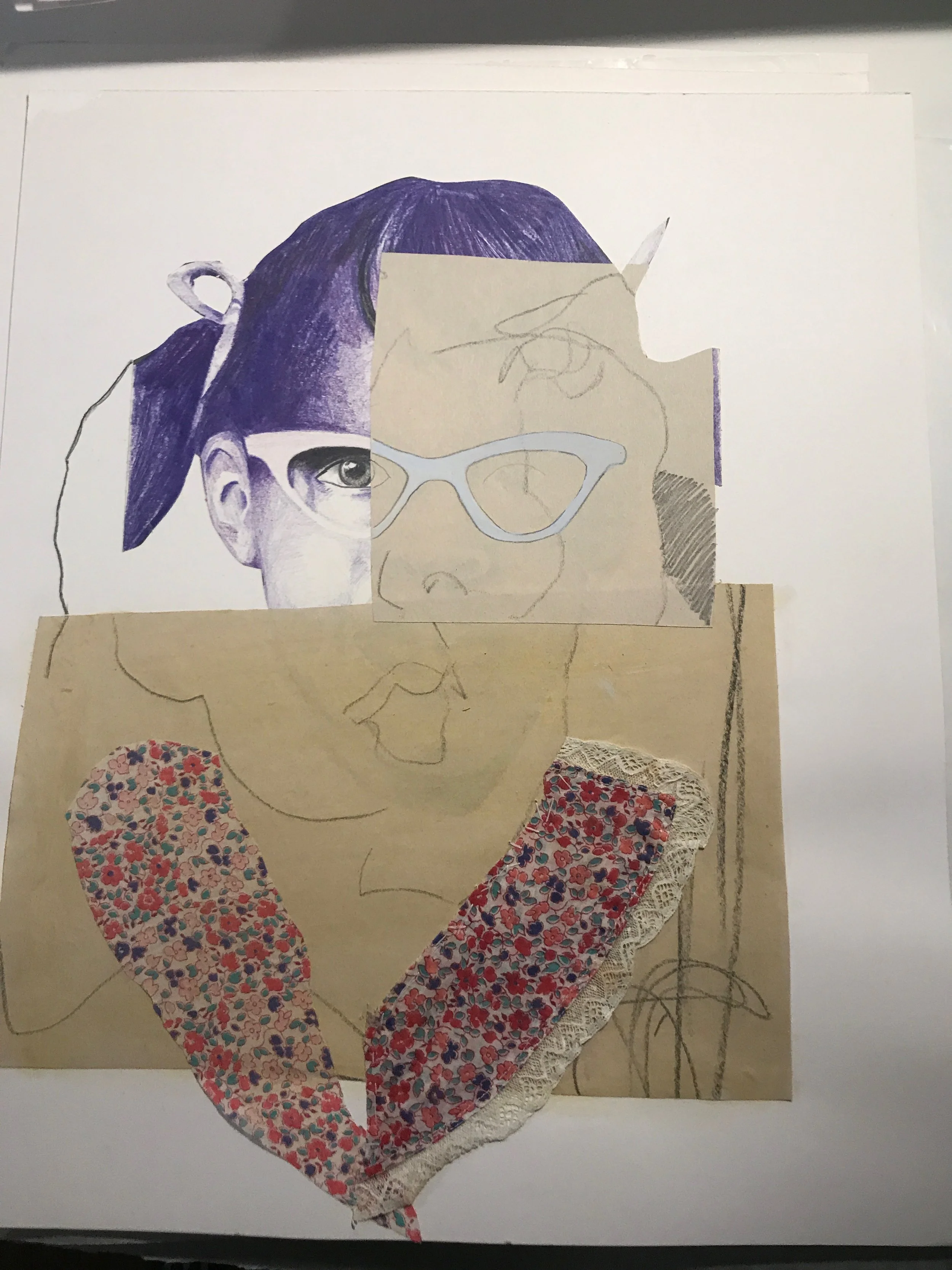 Deborah Roberts Miseducation of Mimi, 2014 Collage, Mixed Media on Paper 17 x 14 inches (Framed 20 x 17 inches)