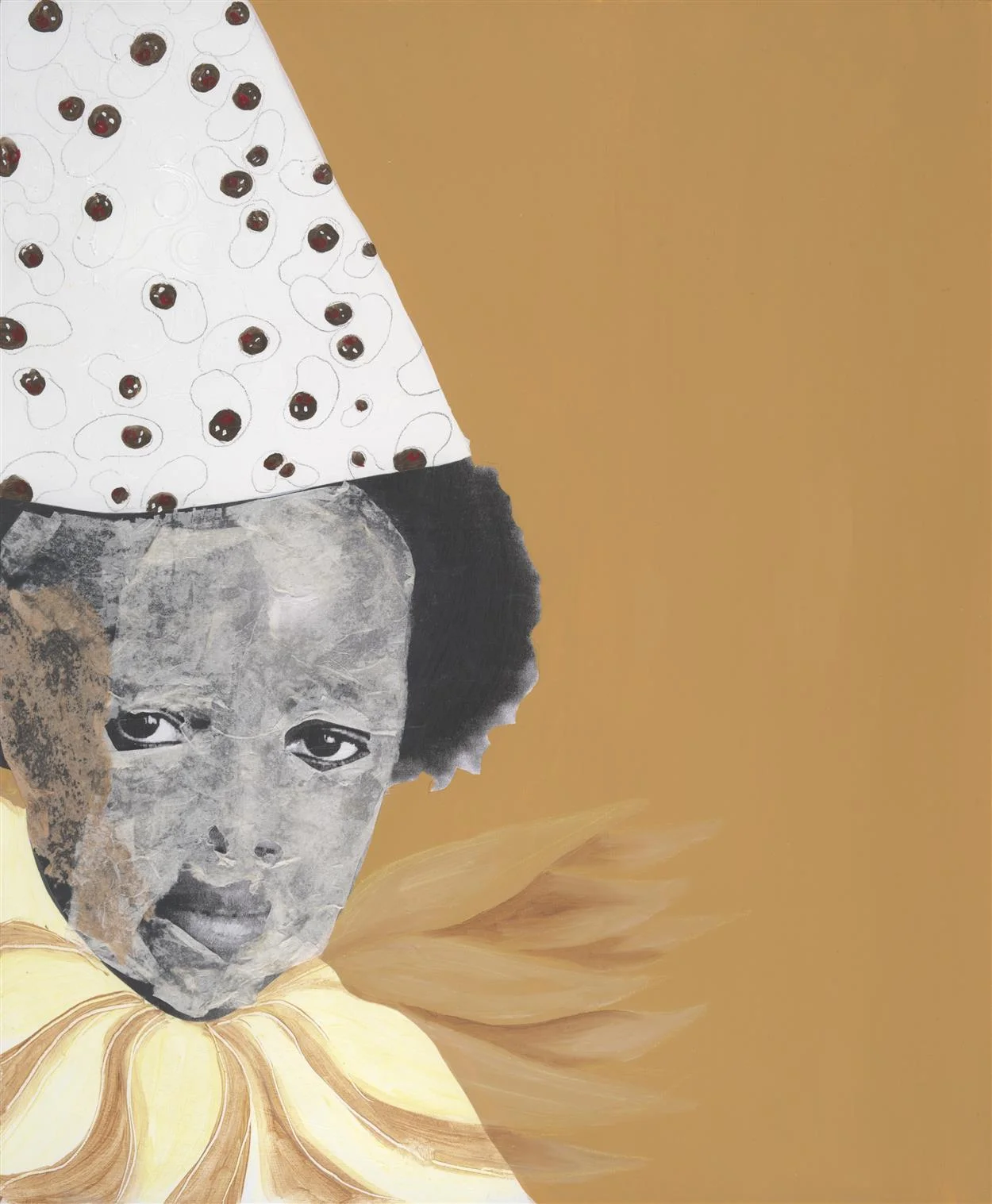Deborah Roberts Miseducation of Mimi #91, 2014 Collage, Mixed Media on Paper 17 x 14 inches (Framed 20 x 17 inches)