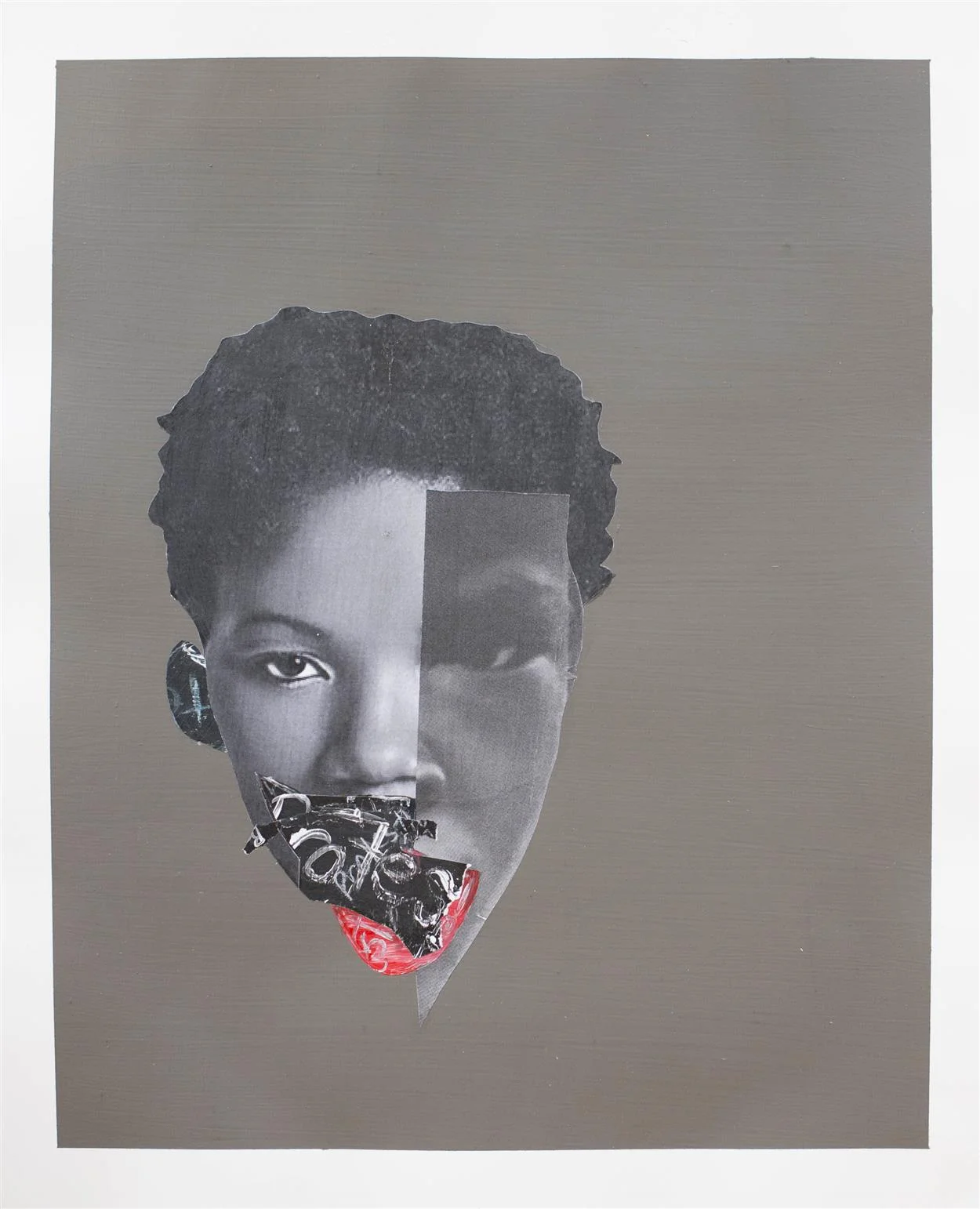 Deborah Roberts Protest Series, 2015 Collage, Mixed Media on Paper 17 x 14 inches (Framed 20 x 17 inches)