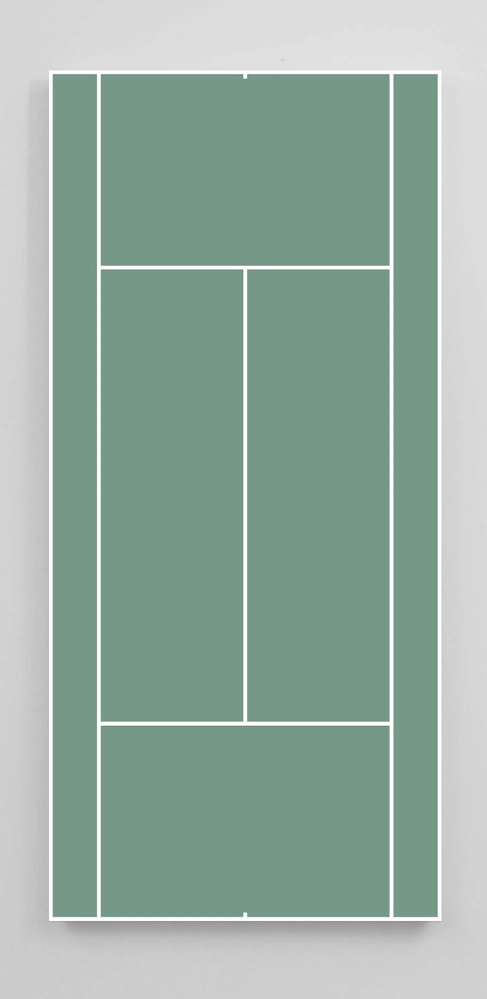 Sylvan Lionni, Court 8, 1998, Acrylic on Canvas, 48 x 22 inches
