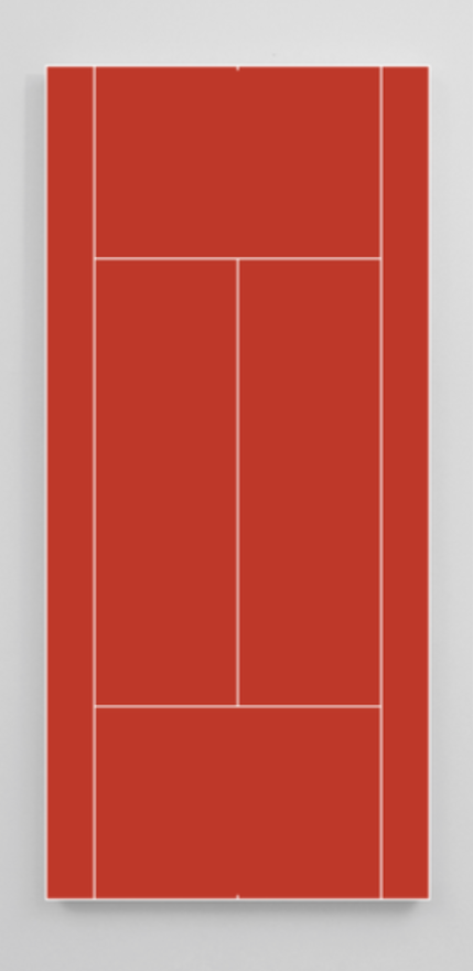 Sylvan Lionni Court, 2015 Urethane and Acrylic on Canvas 50 x 23 inches