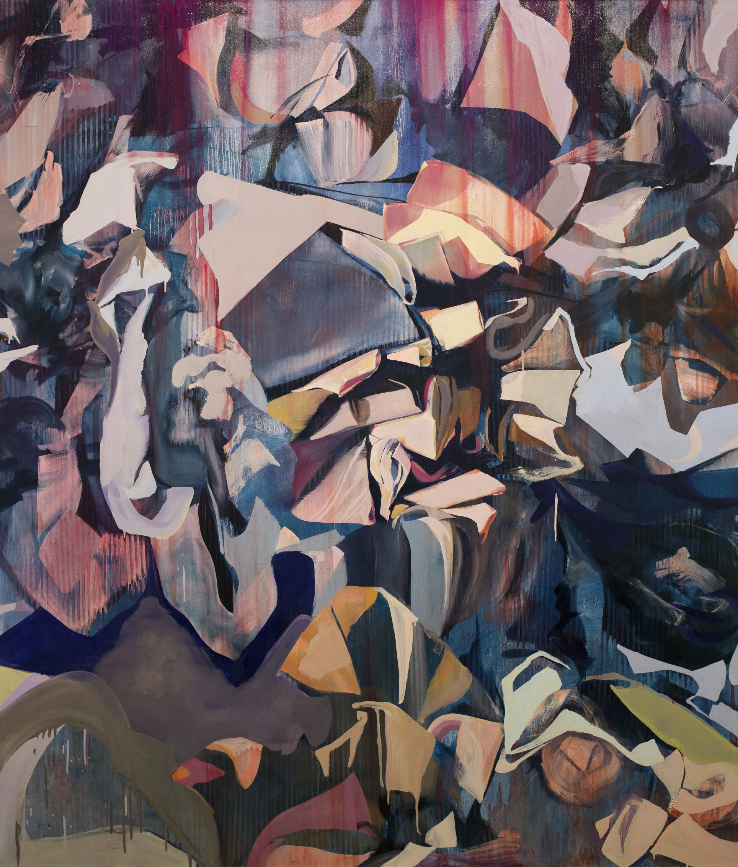 Laurel Shear Beds Burning, 2017 Oil on Canvas 84 x 72 inches