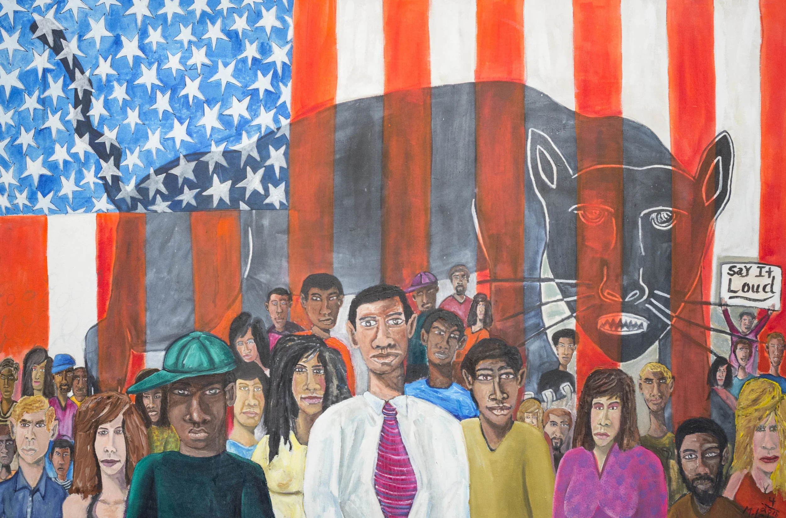 Michelangelo Lovelace American Panther, 2016 Acrylic on Canvas 40 x 60 inches
