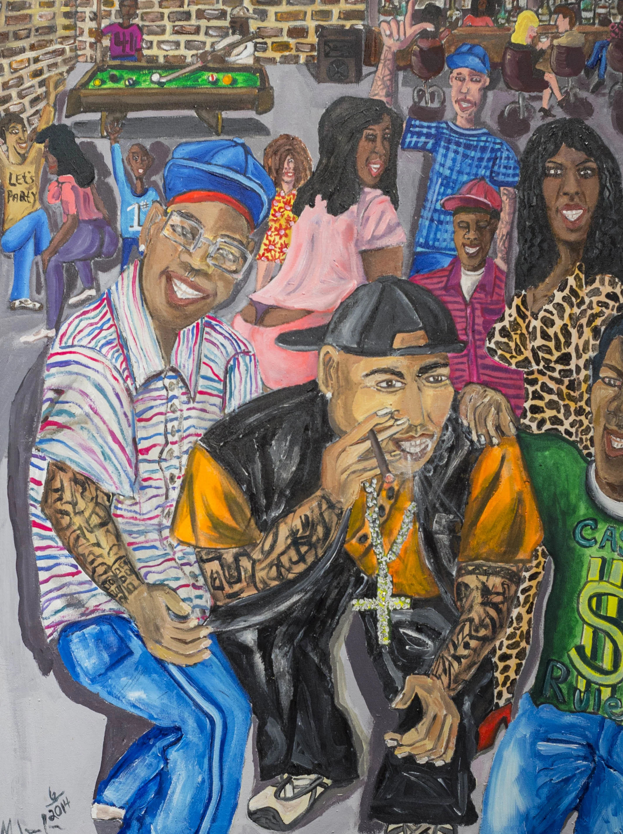 Michelangelo Lovelace The Gangs All Here, 2014 Acrylic on Canvas 36 x 27 inches