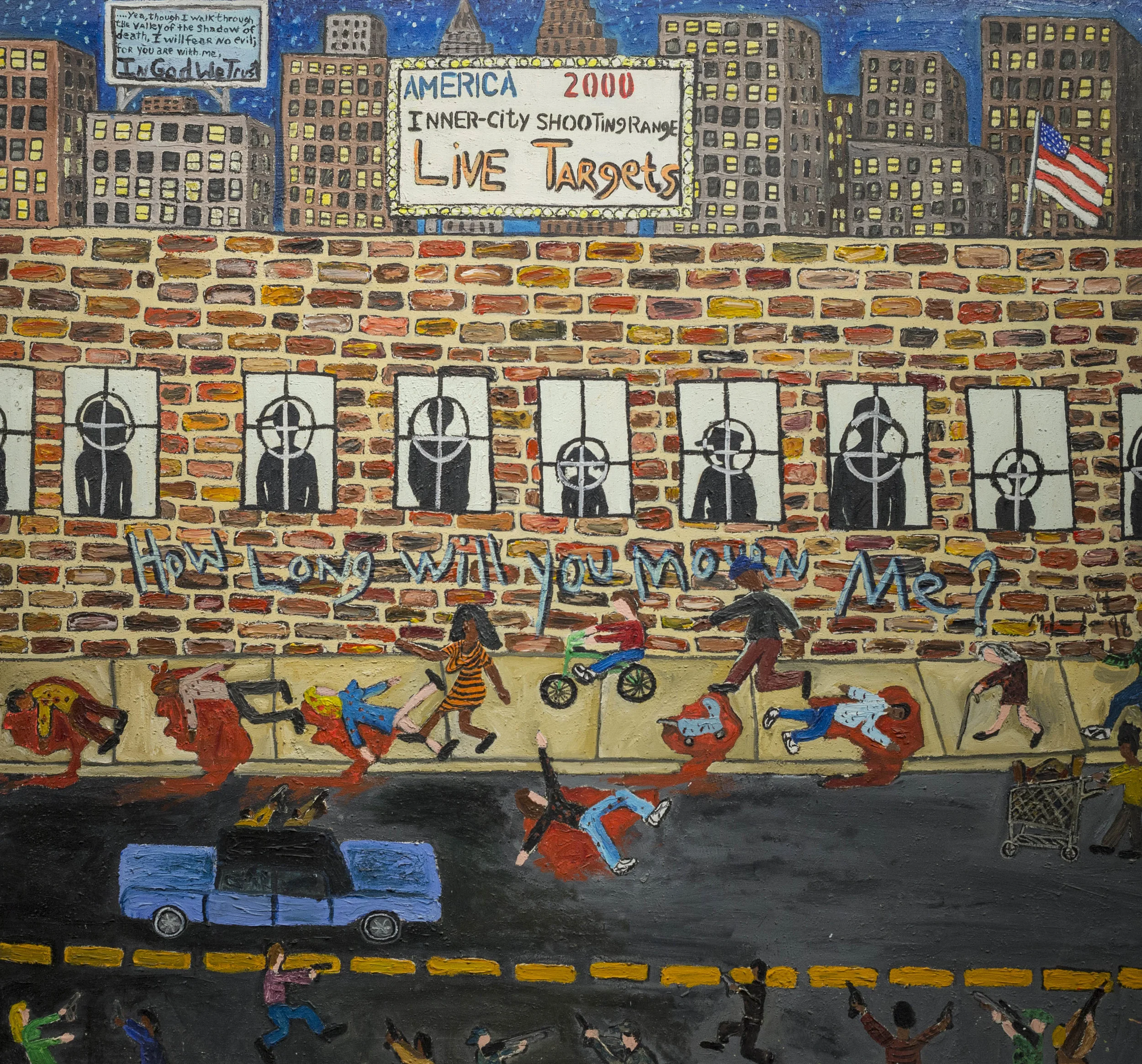 Michelangelo Lovelace Trigger Happy, 1998 Acrylic on Canvas 53 3/4 x 58 1/2 inches