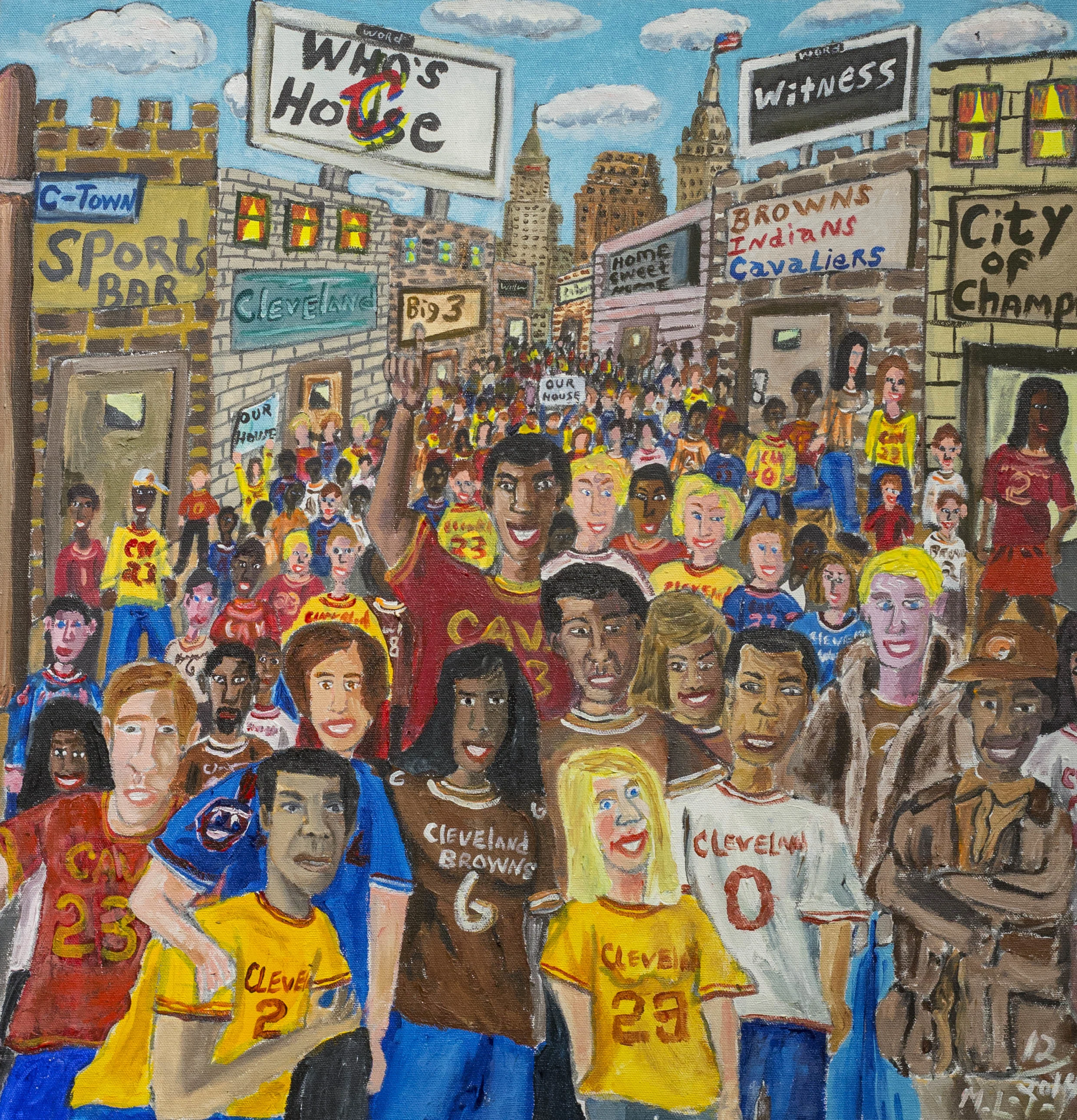 Michelangelo Lovelace Who's House, 2014 Acrylic on Canvas 22 1/4 x 21 1/2 inches