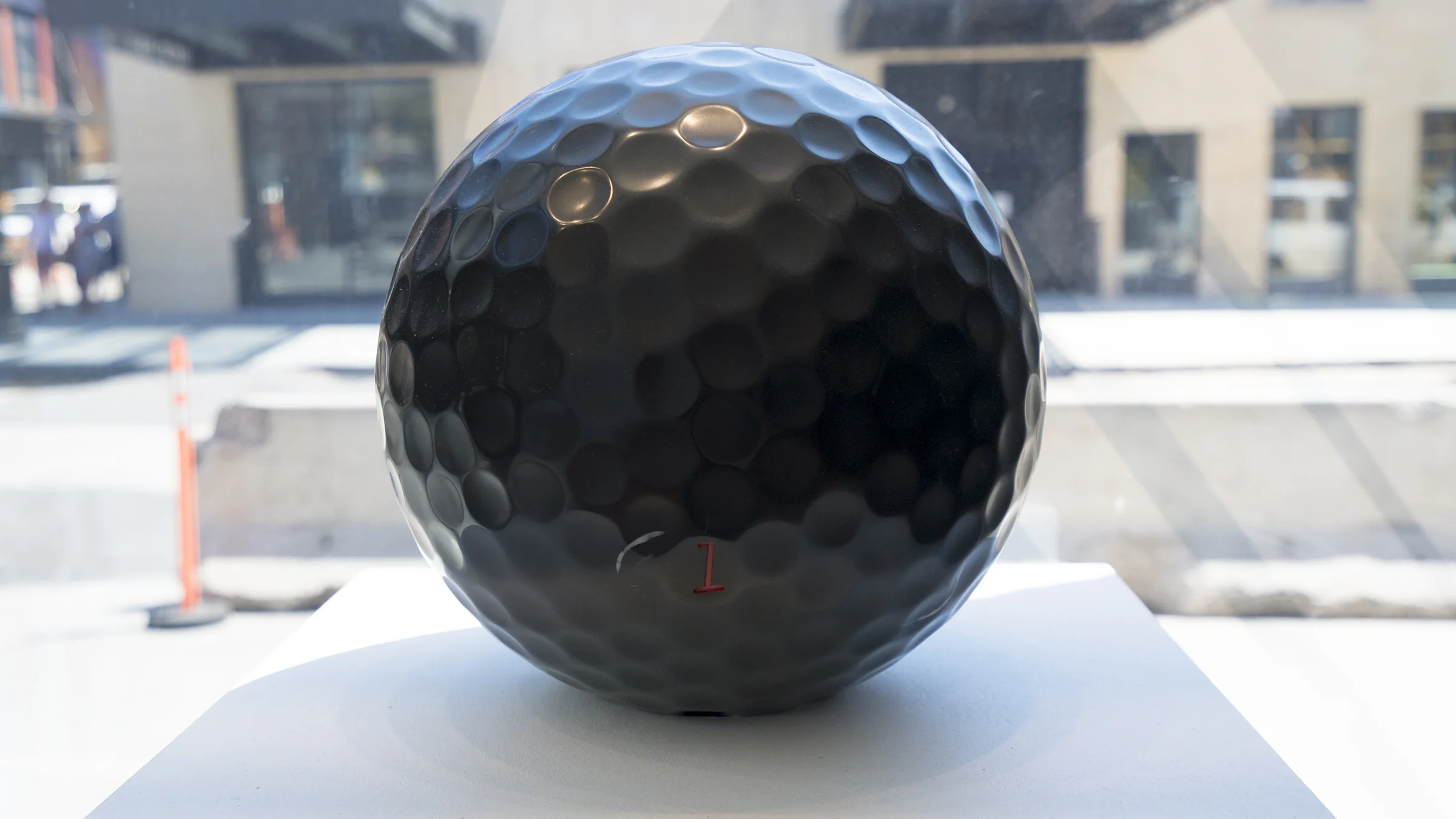 Paula Crown ENtitleist (1), 2018 Routed Atlantic Marble 12 x 12 x 12 inches