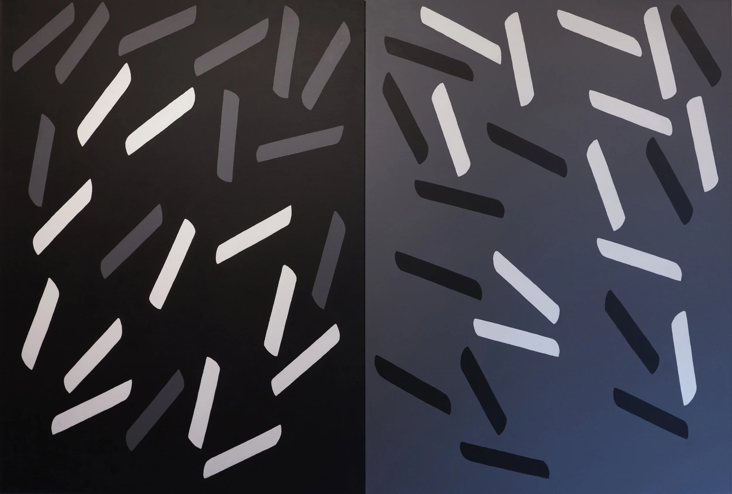 Alan Cote Untitled (Black, Grey), 2013 Acrylic on Canvas 65 x 96 inches