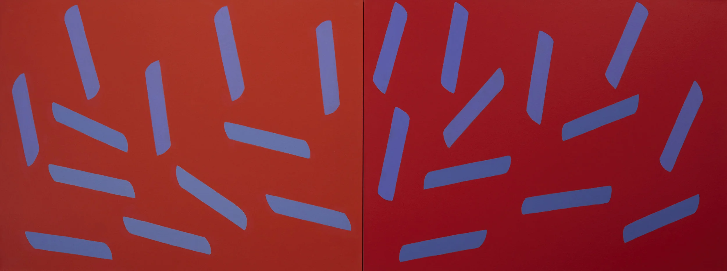 Alan Cote Untitled (Orange, Red), 2014 Acrylic on Canvas 36 x 96 inches