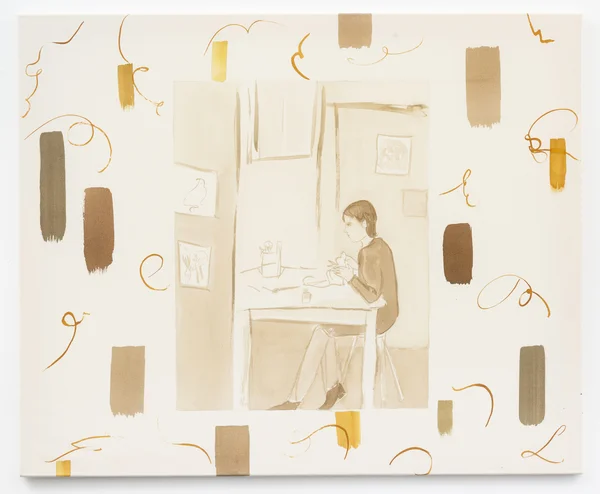 Isabelle Fein Possibilities, 2017 India ink on canvas 35 1/2 x 43 1/4 inches