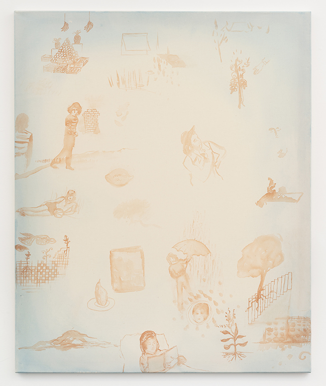 Isabelle Fein Untitled (Reading), 2017 India ink on canvas 43 x 35 inches