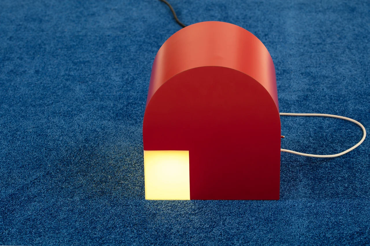 Sam Stewart Untitled (floor lamp), 2018 MDF, Plywood, Plastic Laminate, Plexiglass, LED 11 x 12 x 13 inches (each)