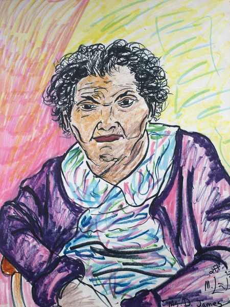 Michelangelo Lovelace Ms. D. James, 1993 Ink on Paper 23 3/4 x 18 inches