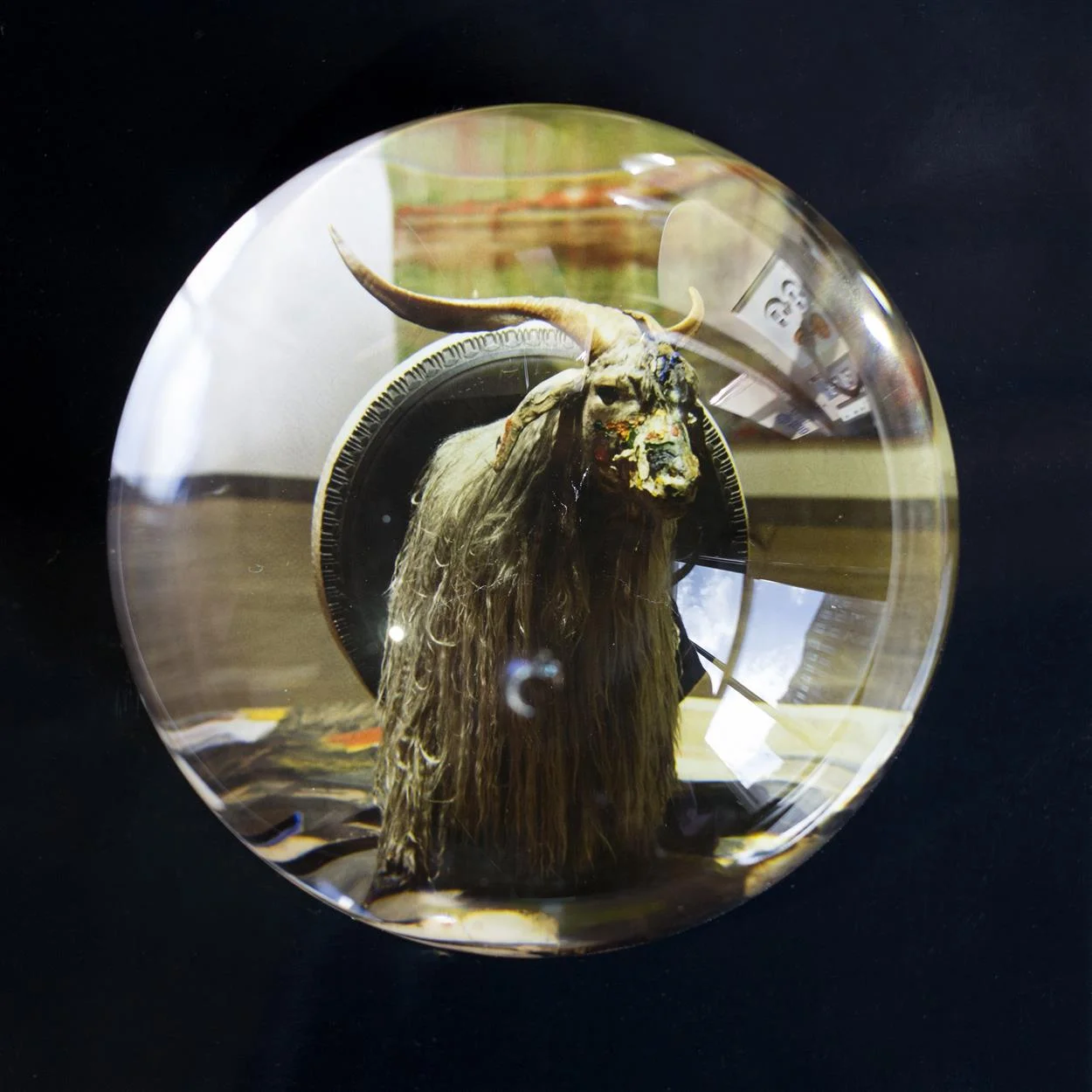 Louise Lawler Eye Contact, 1998 Paperweight, cibachrome, crystal, felt, Edition of 10 2 x 3 1/2 inches