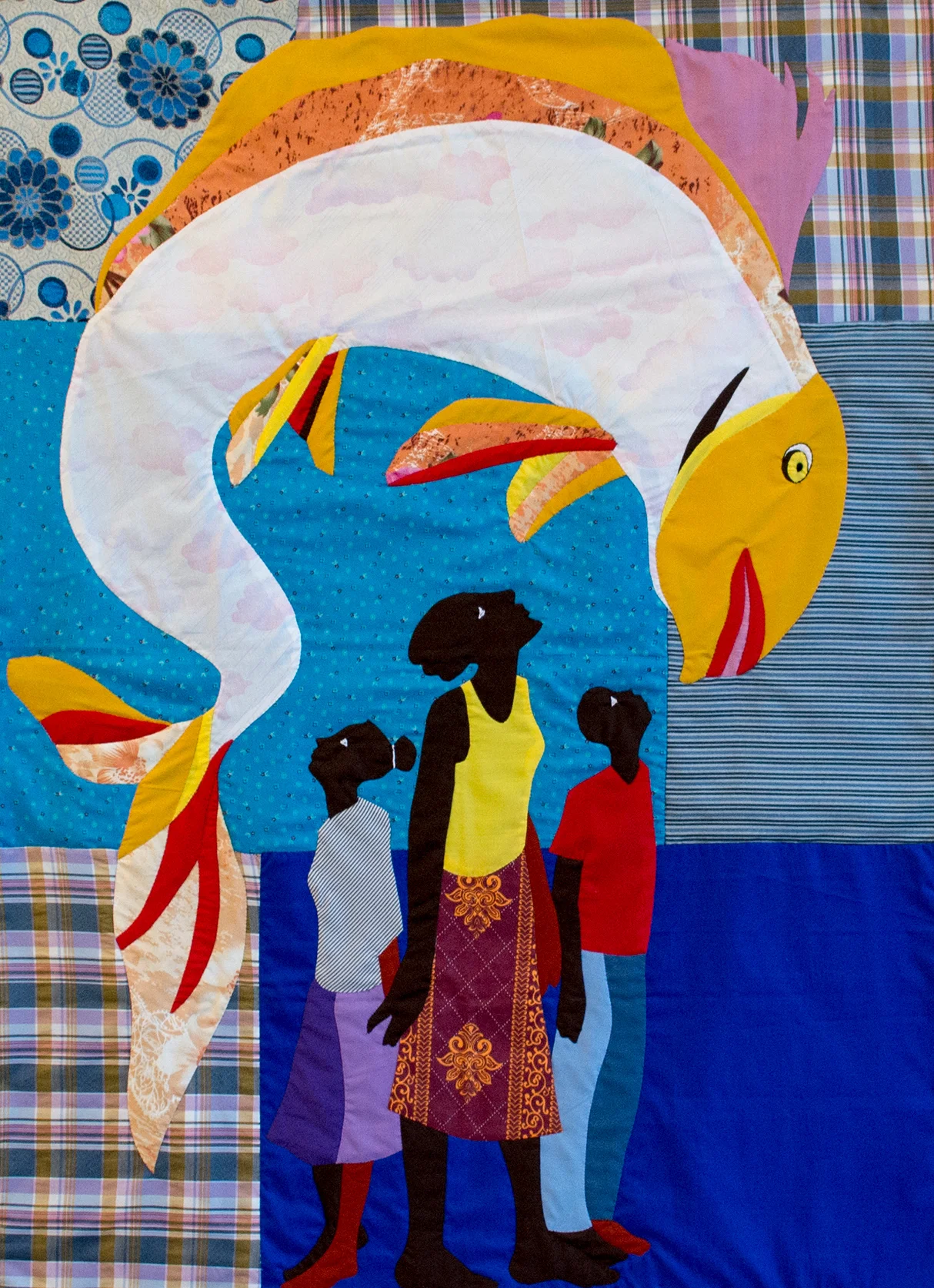 Christopher Myers Koi, 2018 Appliqué Fabric 72 x 48 inches