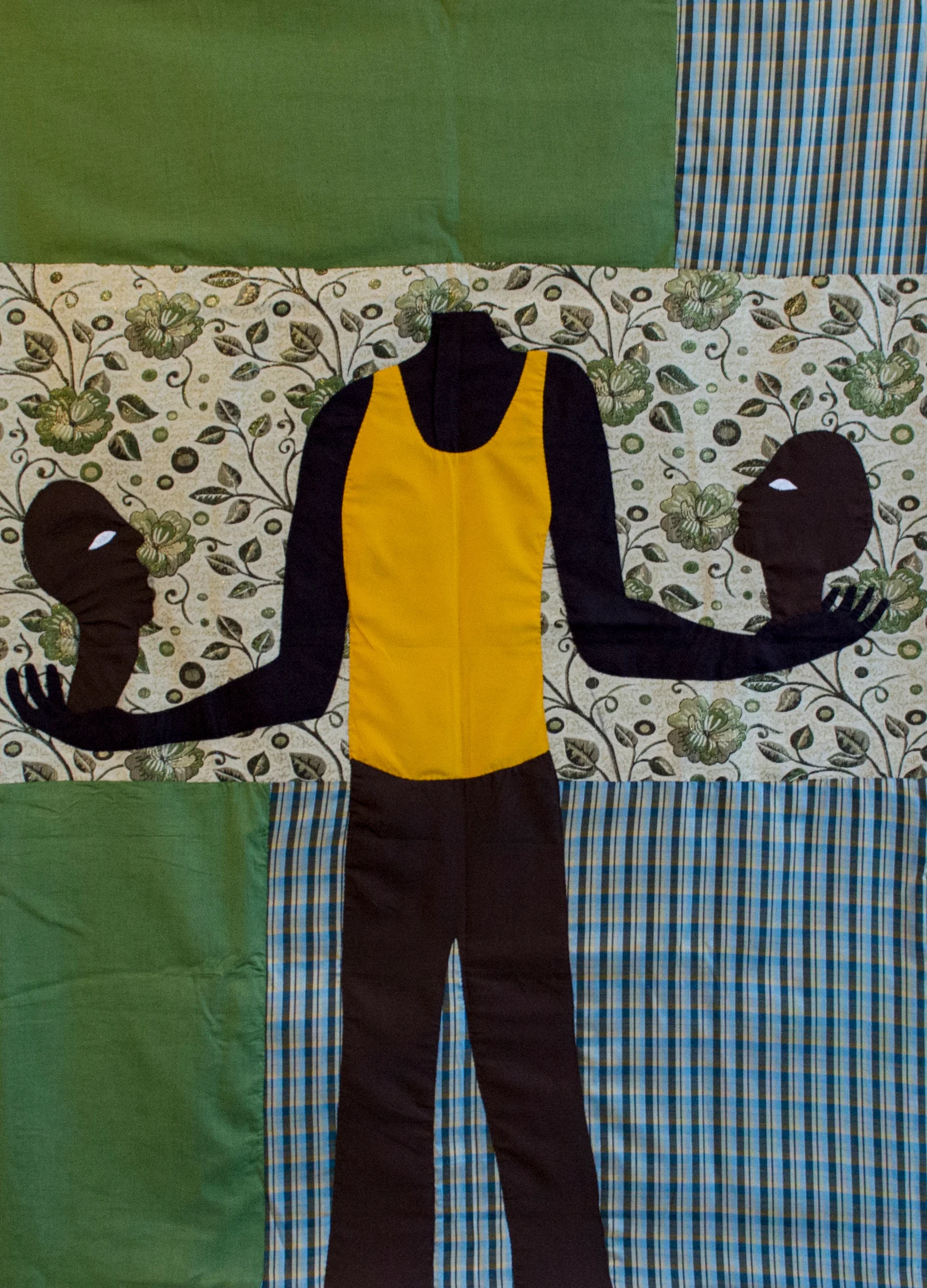 Christopher Myers Of Two Minds, 2018 Appliqué Fabric 72 x 48 inches