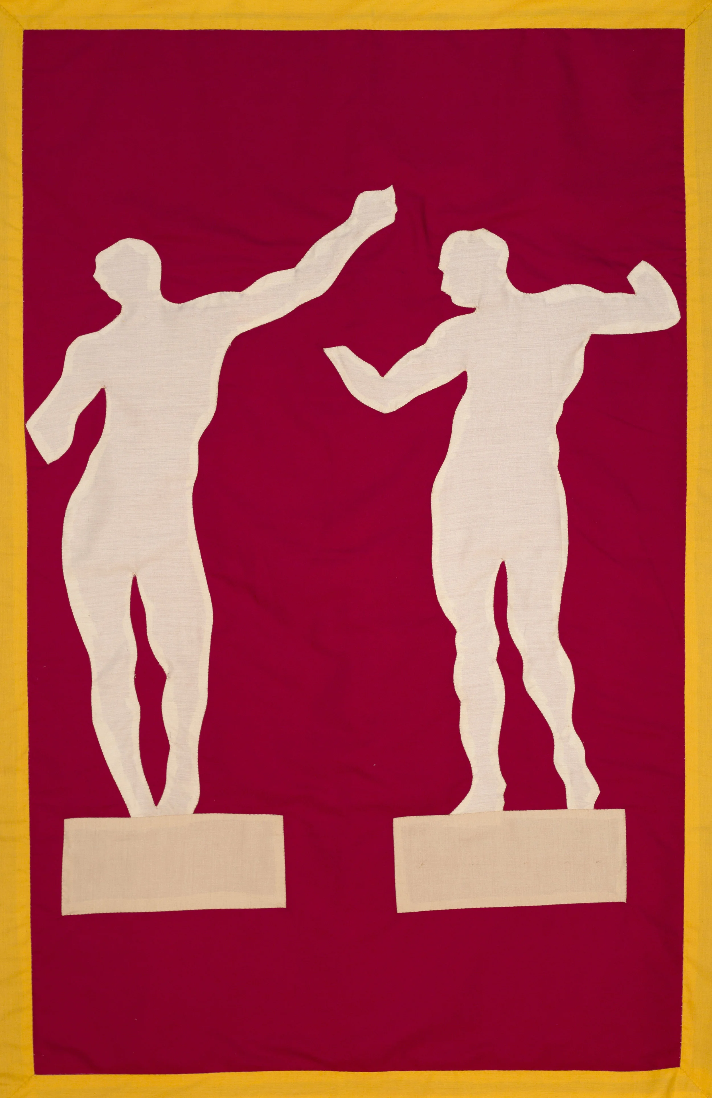 Christopher Myers Grecian, 2016 Appliqué Fabric 57 1/2 x 37 inches