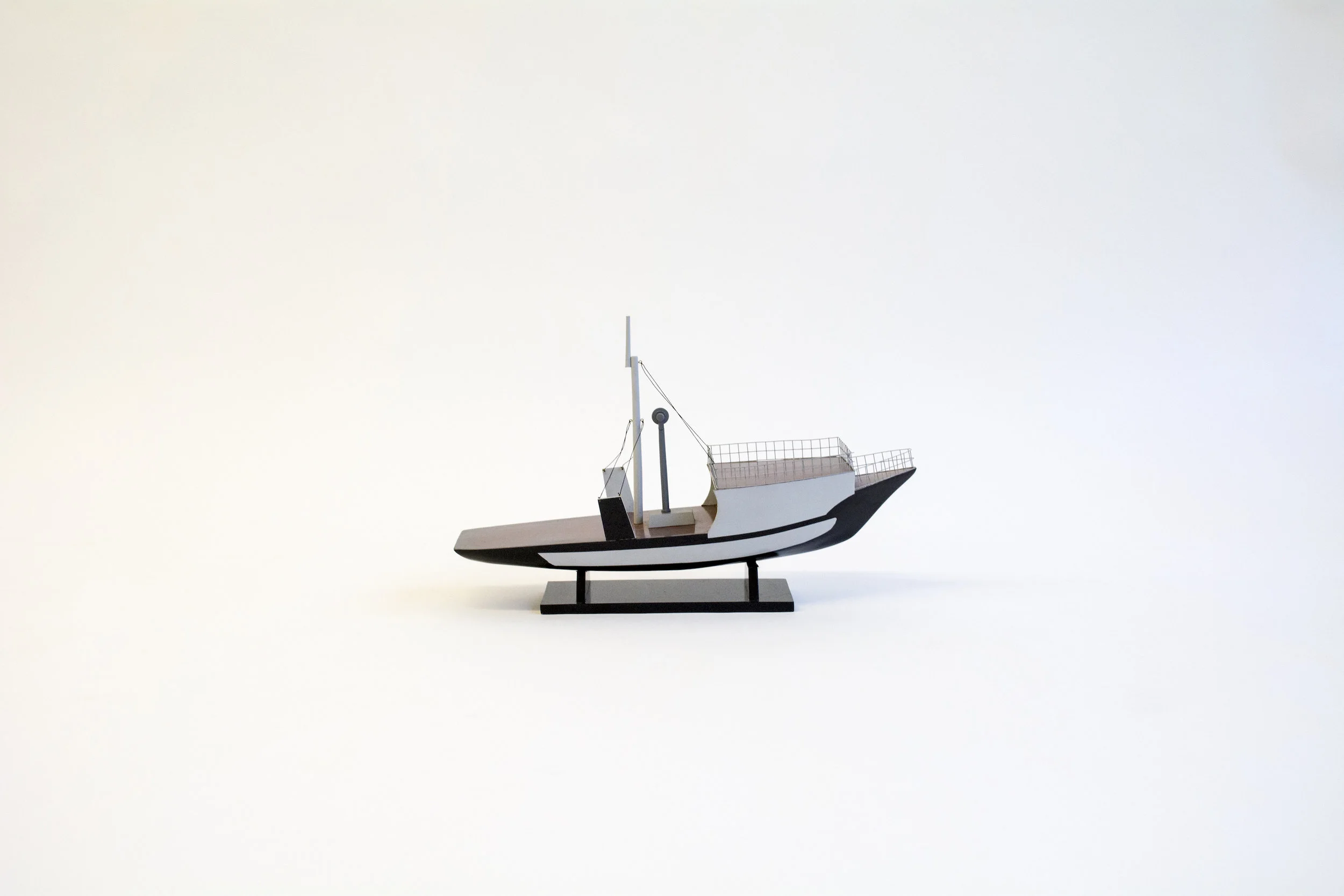 Christopher Myers Mediterranean 2011; 2018 Wood, Lacquer, Textile, Metal 11 1/2 x 5 1/2 x 19 inches