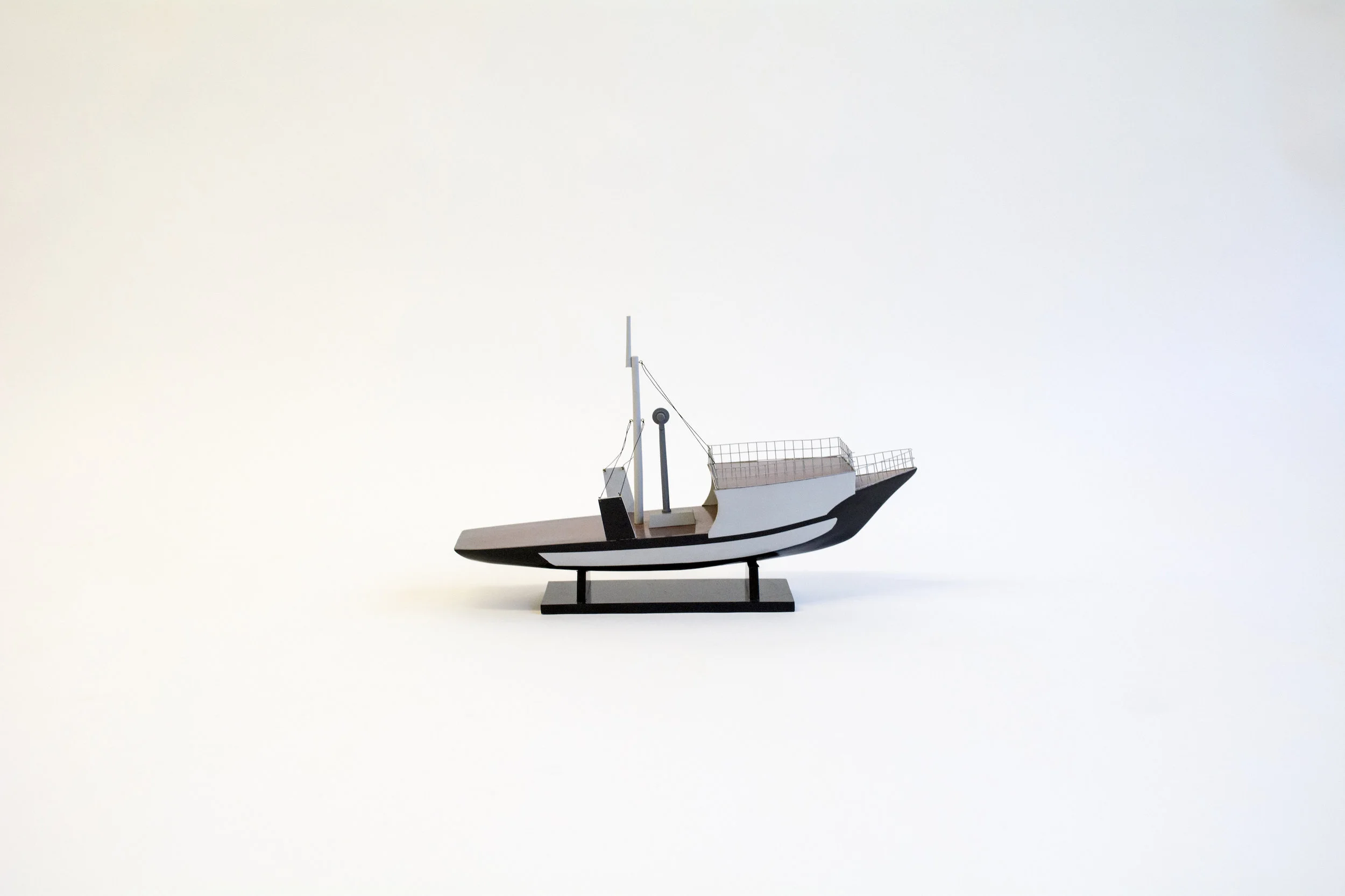 Christopher Myers Mediterranean 2011, 2018 Wood, Lacquer, Textile, Metal 11 1/2 x 5 1/2 x 19 inches
