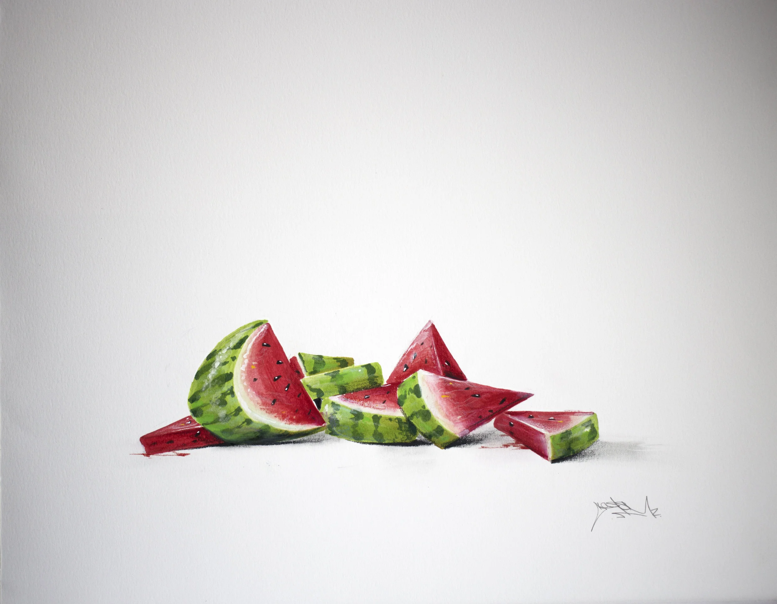 CES Untitled (Watermelon), 2018 Ink on paper 11 x 14 inches