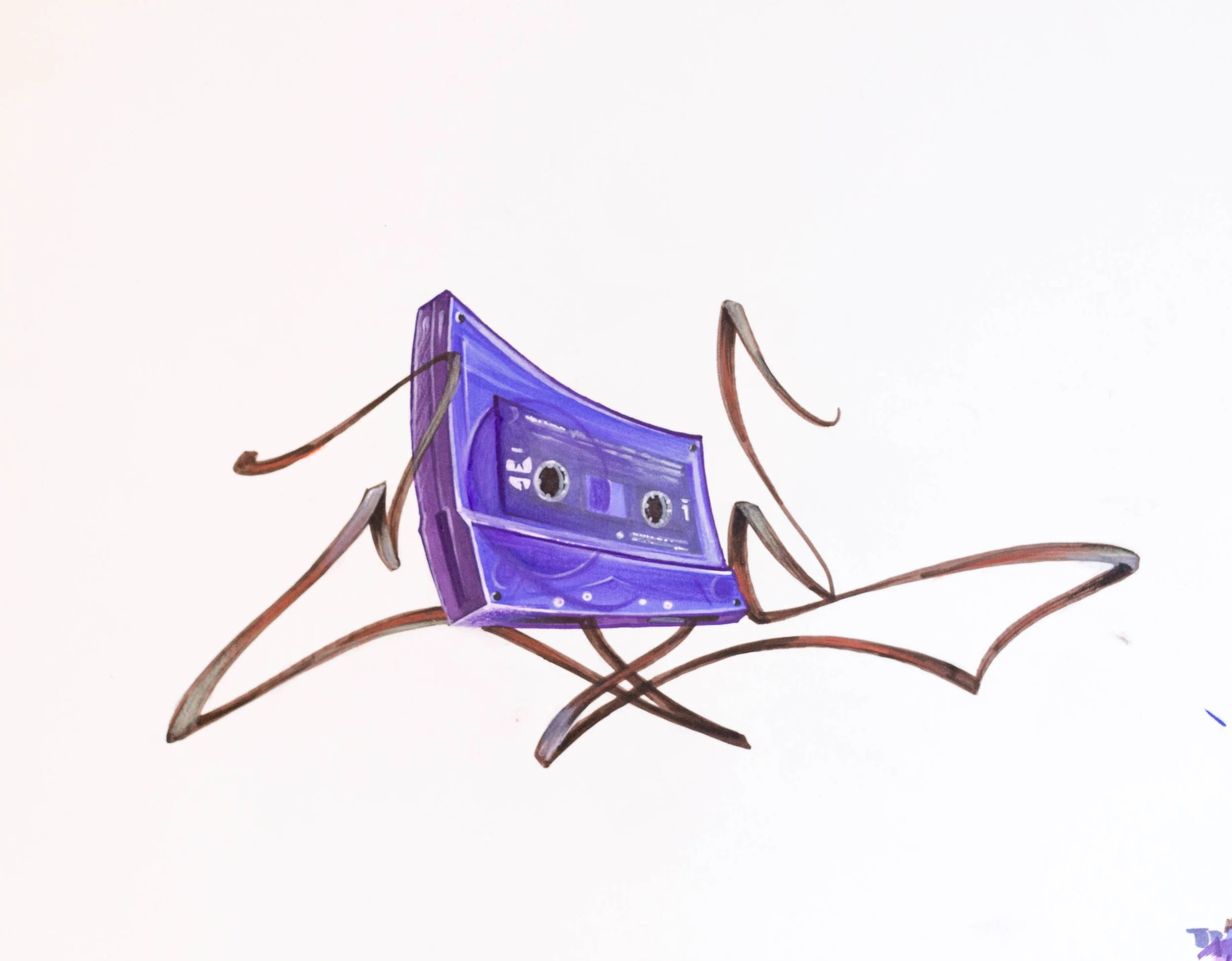 CES The purple tape, 2016 Ink on paper