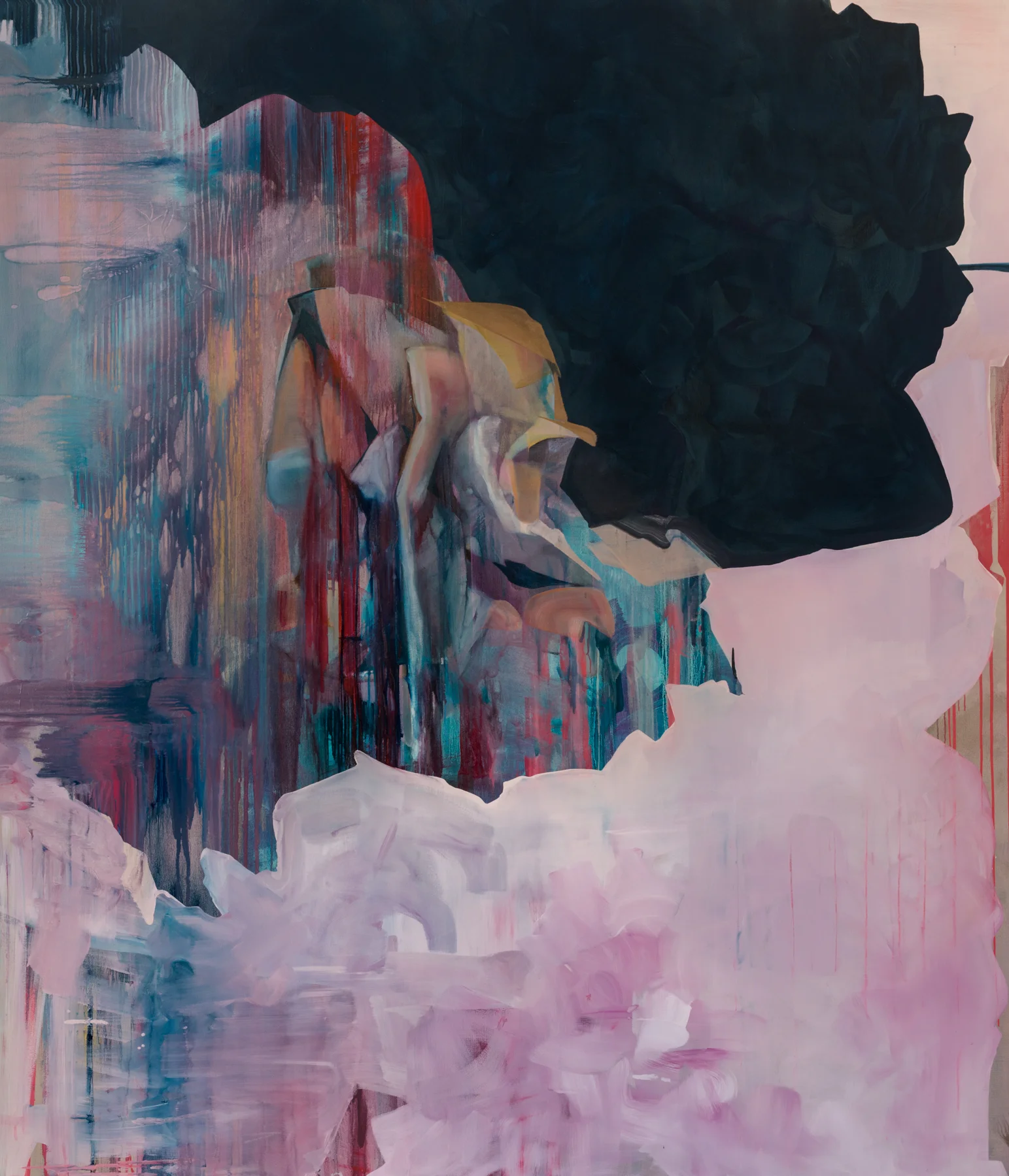 Laurel Shear Crystal Eclipse Moon Water, 2017 Oil on Canvas 84 x 72 inches