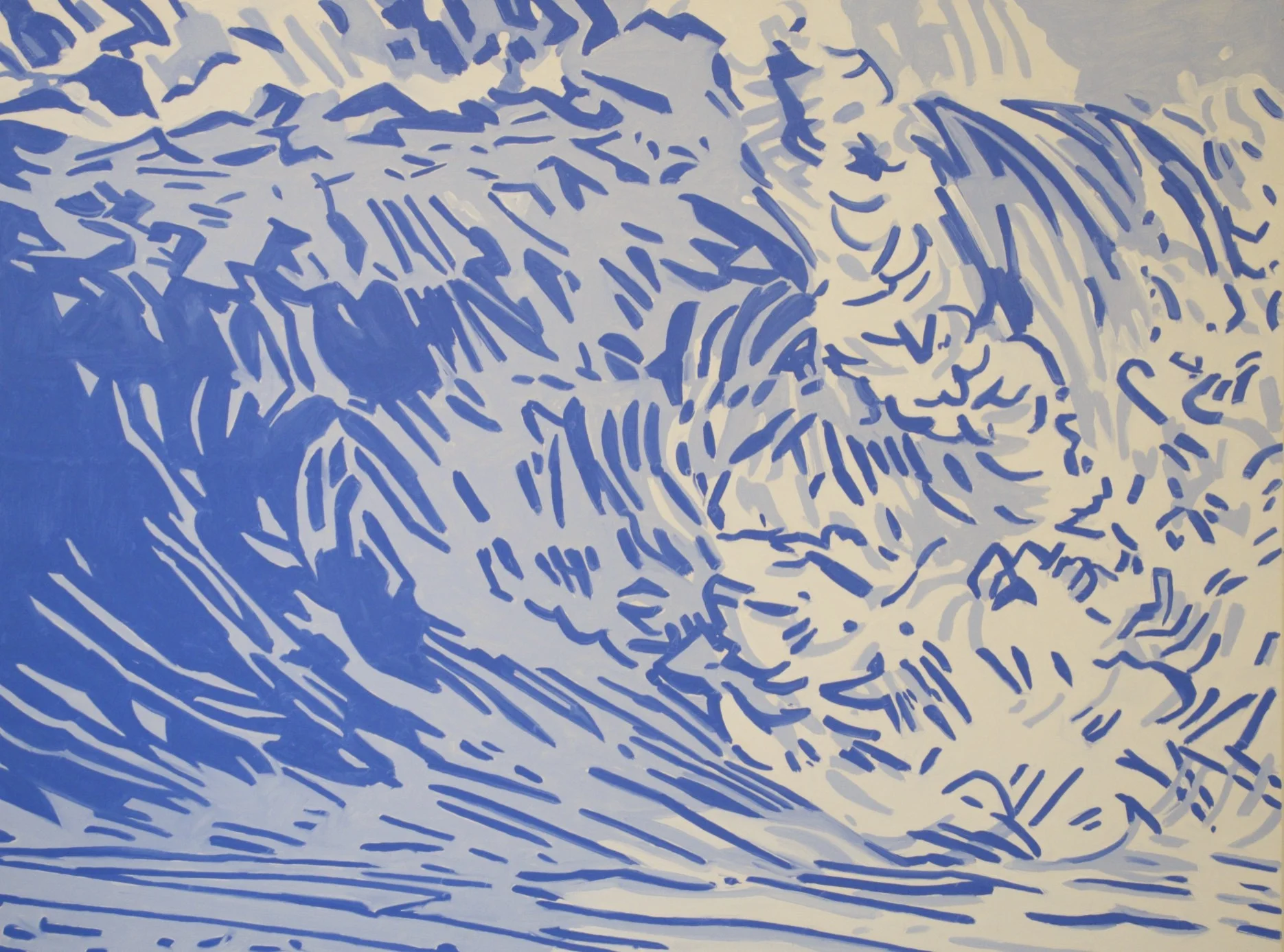 Roy Fowler Crater Cobalt, 2018 Oil on canvas 36 x 48 inches