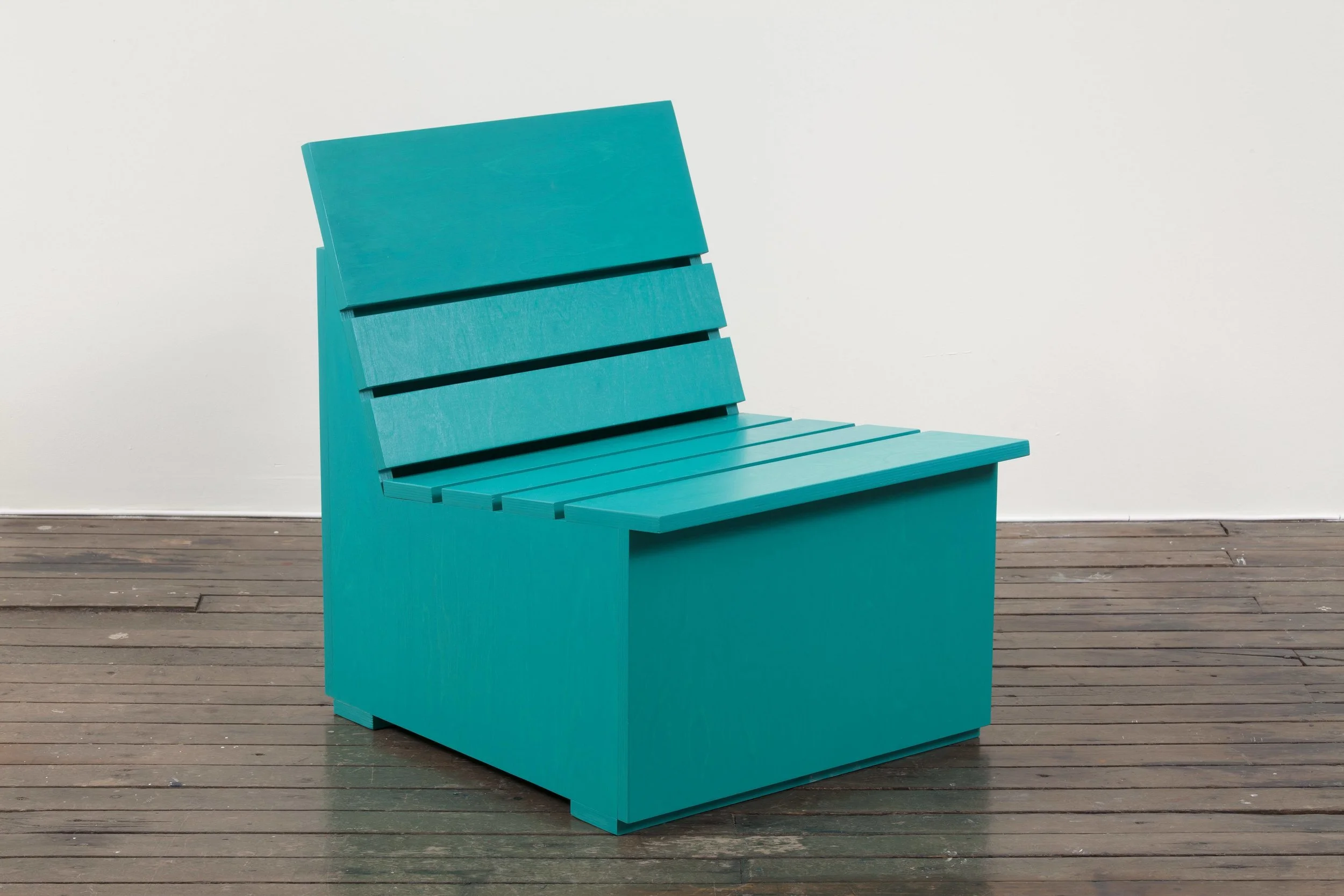 Mary Heilmann Sunny Chaise #5, 2015 Painted plywood 25.5 x 20.125 x 24.25 inches