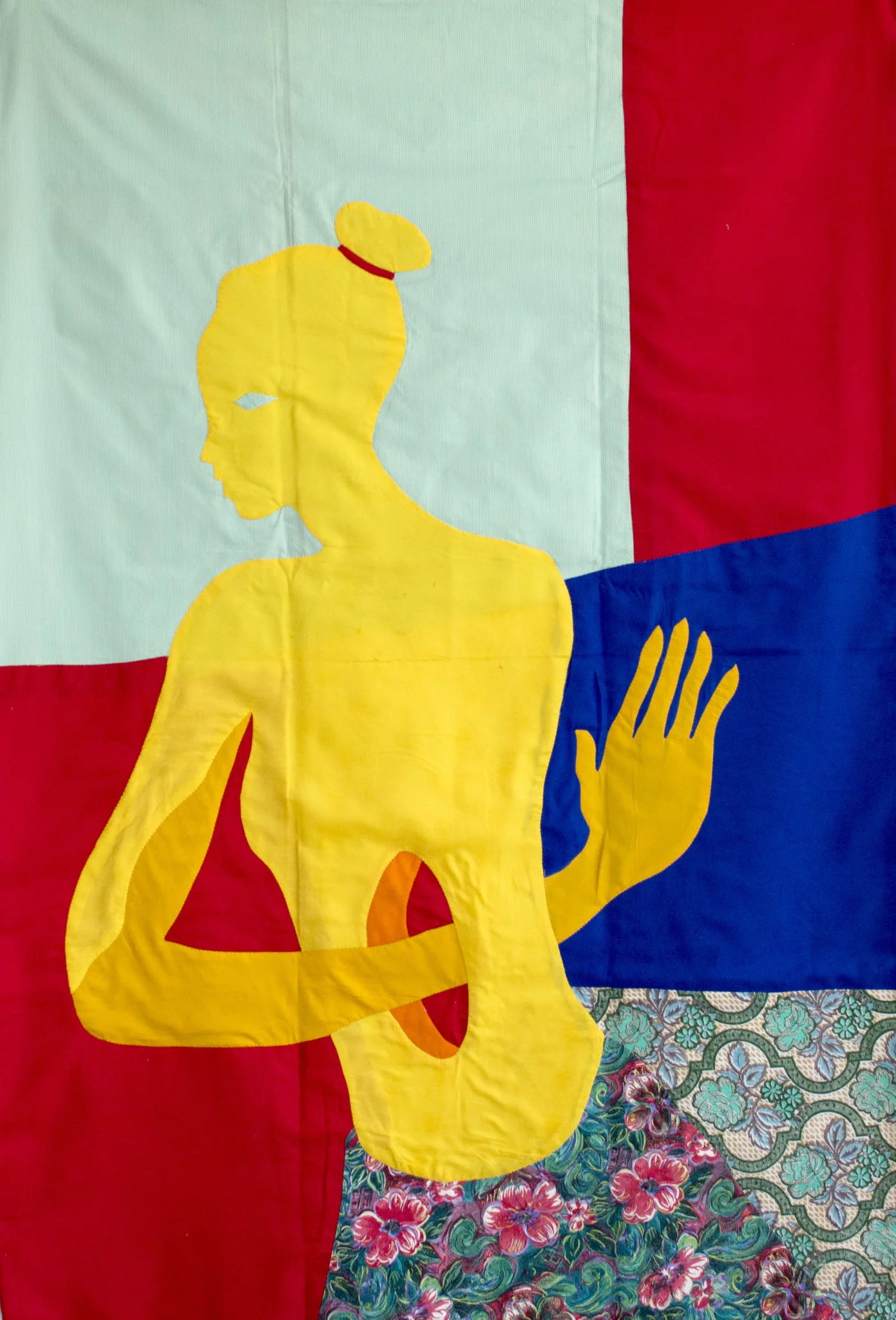 Christopher Myers Reach Through Me, 2019 Appliqué Fabric 72 x 48 inches