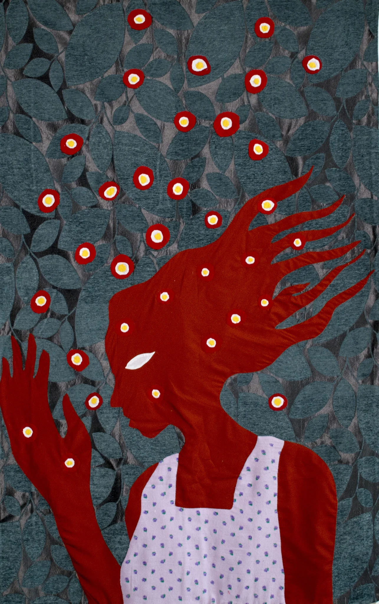 Christopher Myers My Head Will Be Crowned With The Stars, 2019 Appliqué Fabric 72 x 48 inches