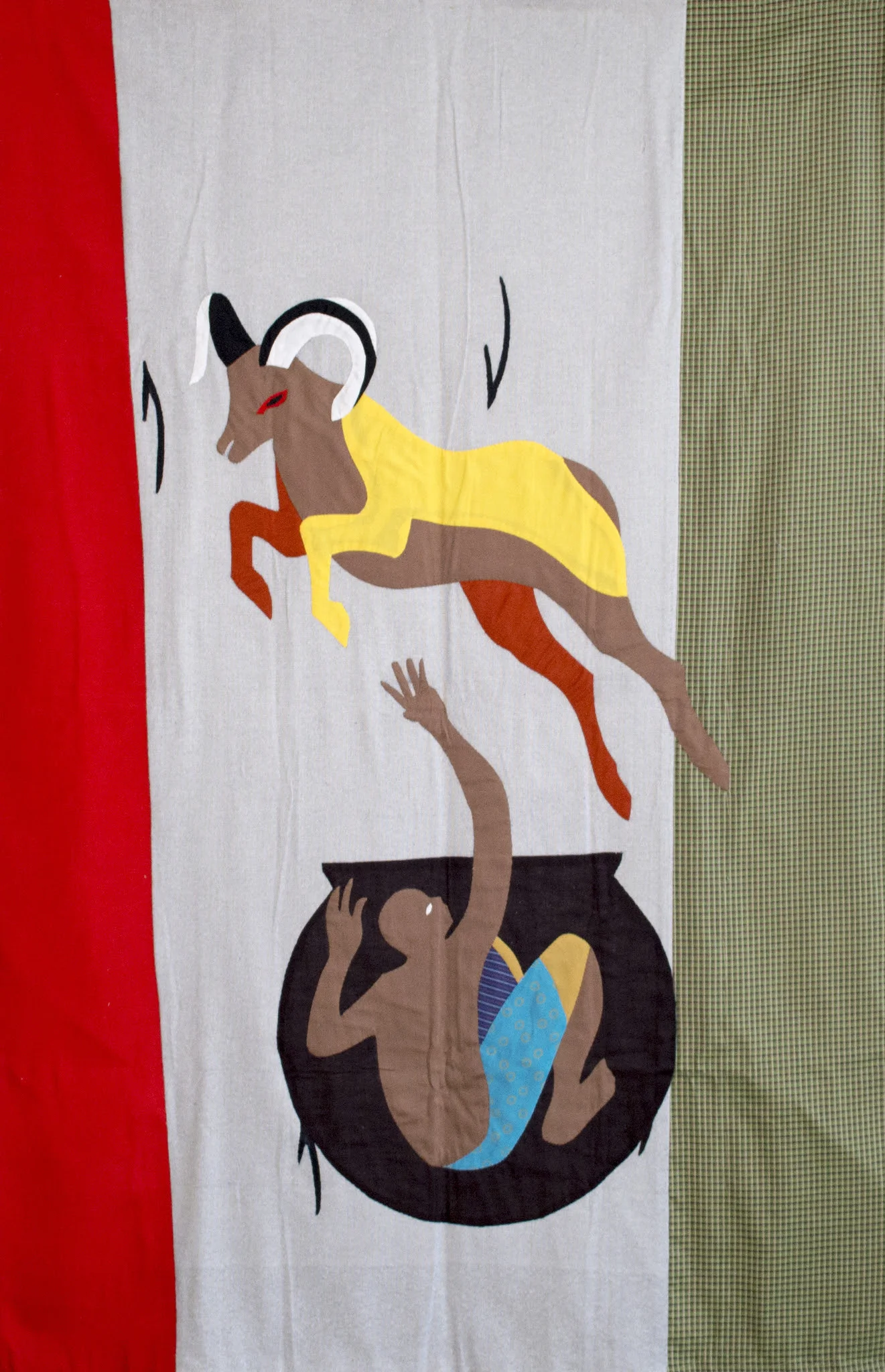 Christopher Myers Herbs and Youth, 2019 Appliqué Fabric 72 x 48 inches