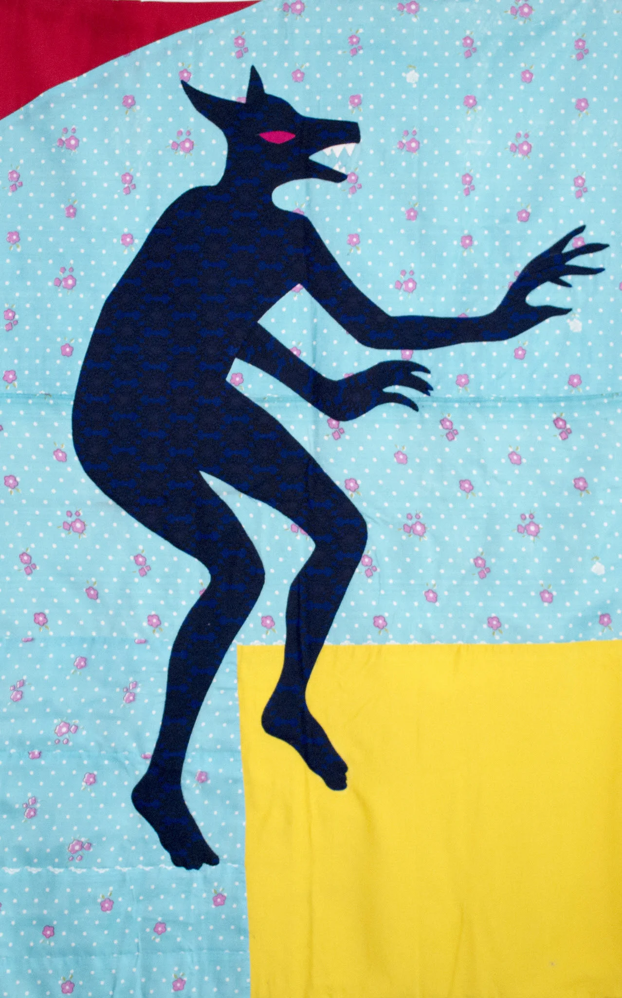Christopher Myers Bill Traylor Scary Creature, 2019 Appliqué Fabric 72 x 48 inches