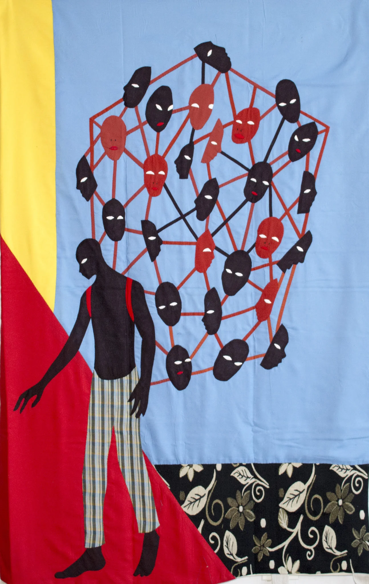 Christopher Myers Polytropos, 2019 Appliqué Fabric 72 x 48 inches