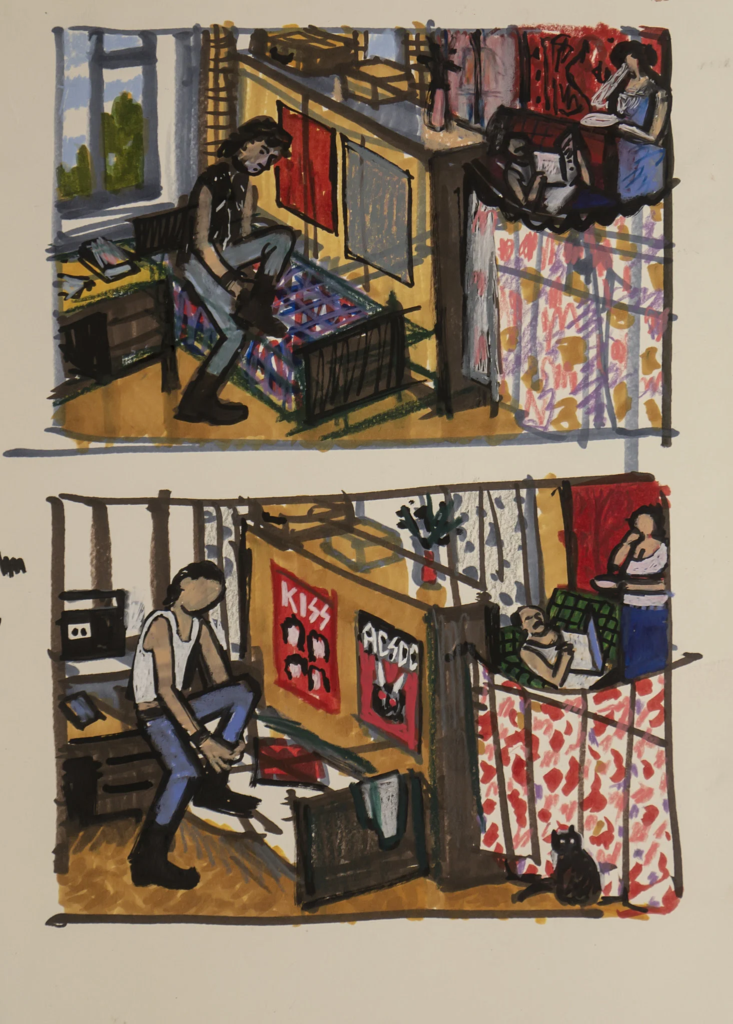 Zoya Cherkassky Rebel, 2019 Markers, pencil and wax crayons 12 1/4 x 9 inches
