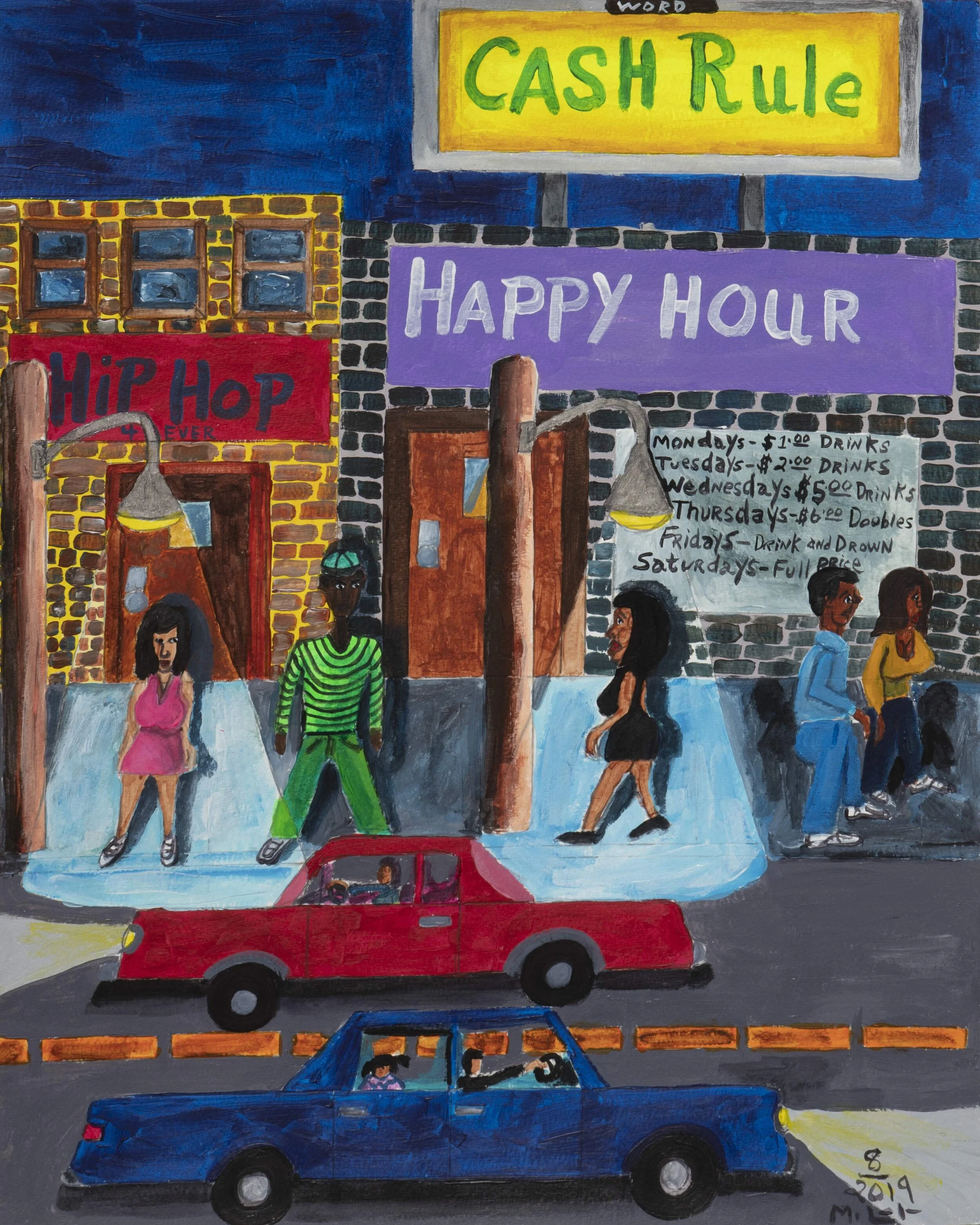 Michelangelo Lovelace Cash Rule, 2019 Acrylic on paper 20 x 16 inches
