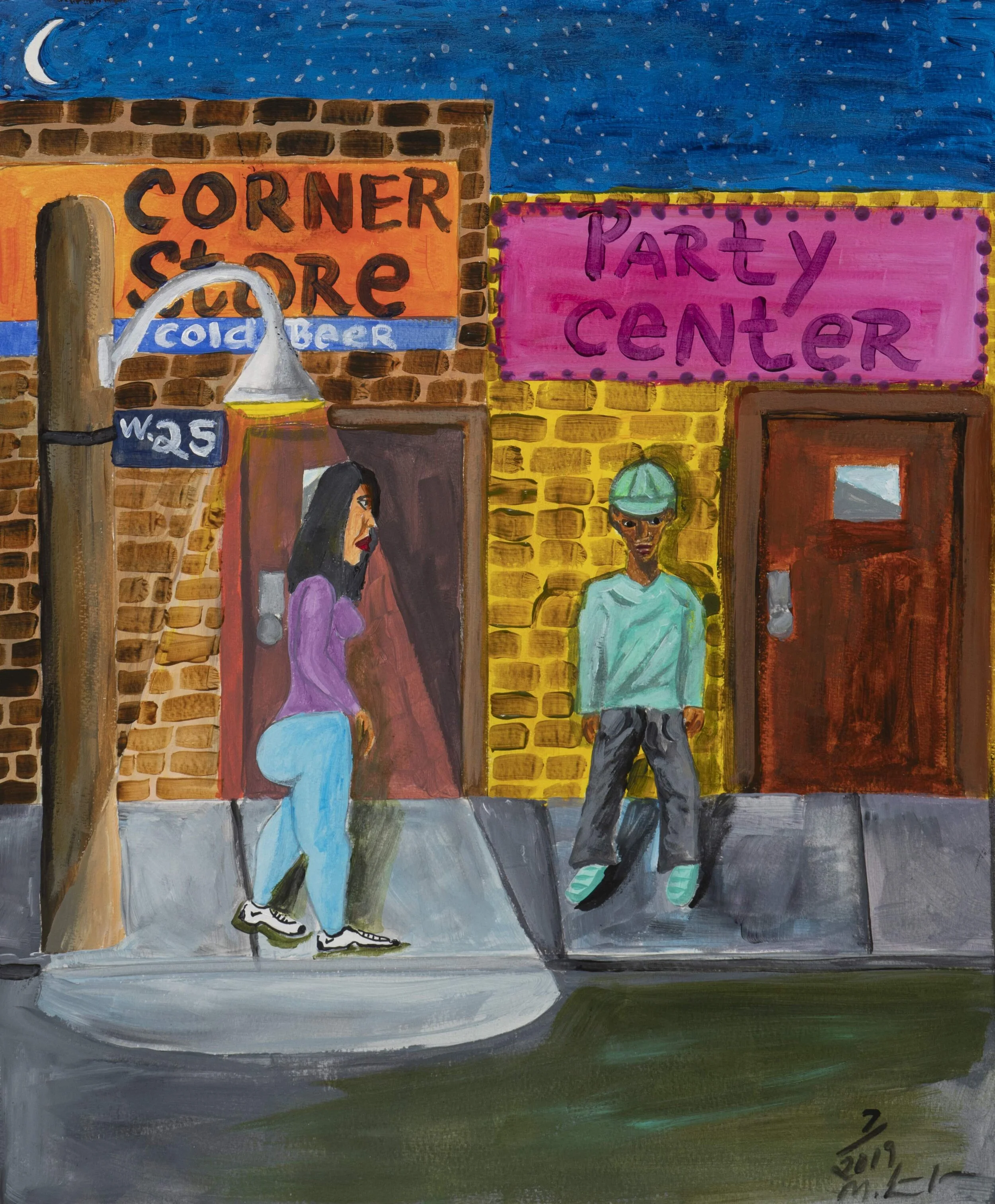 Michelangelo Lovelace West 25th, 2019 Acrylic on paper 20 x 16 inches