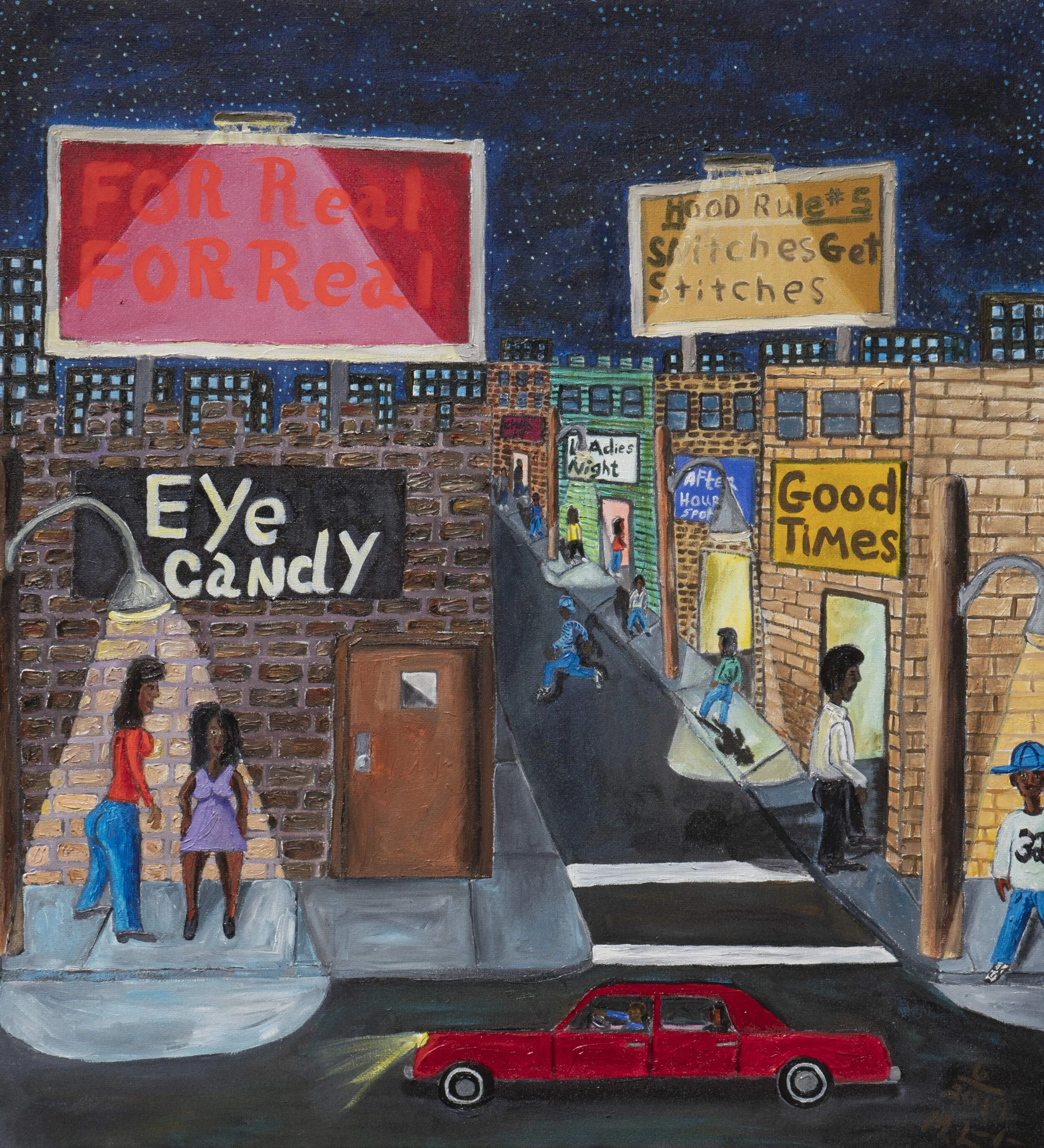 Michelangelo Lovelace Eye Candy, 2019 Acrylic on canvas 35 1/2 x 22 inches