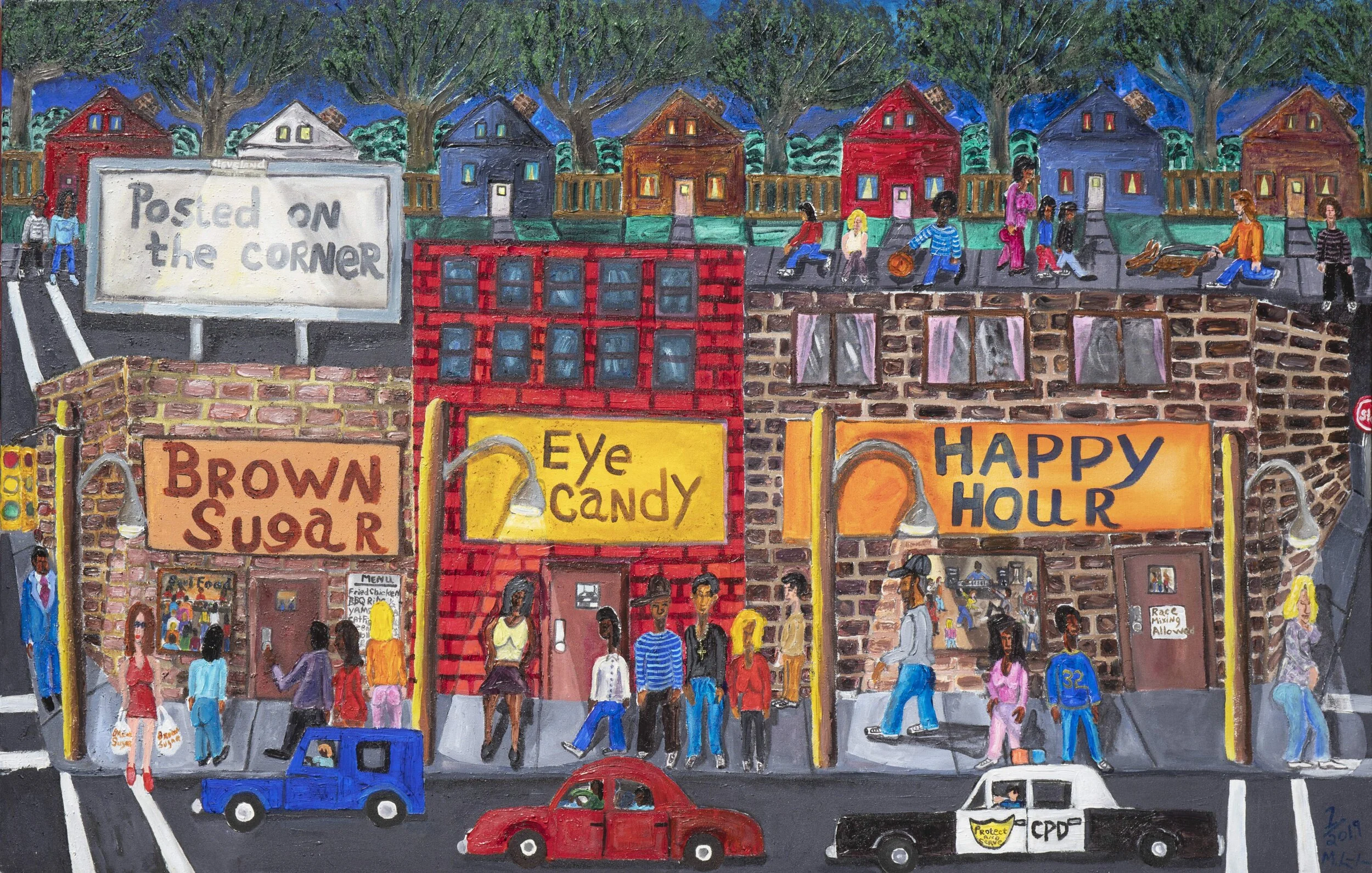 Michelangelo Lovelace The Midnight Hour, 2019 Acrylic on canvas 40 x 60 inches