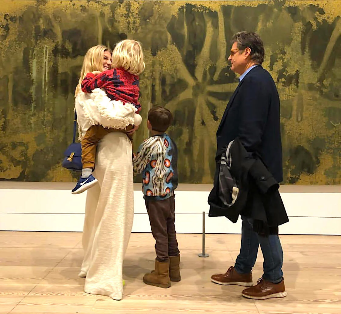 Casey Fremont with her kids and father at the Whitney Museum. Photo courtesy Casey Fremont.