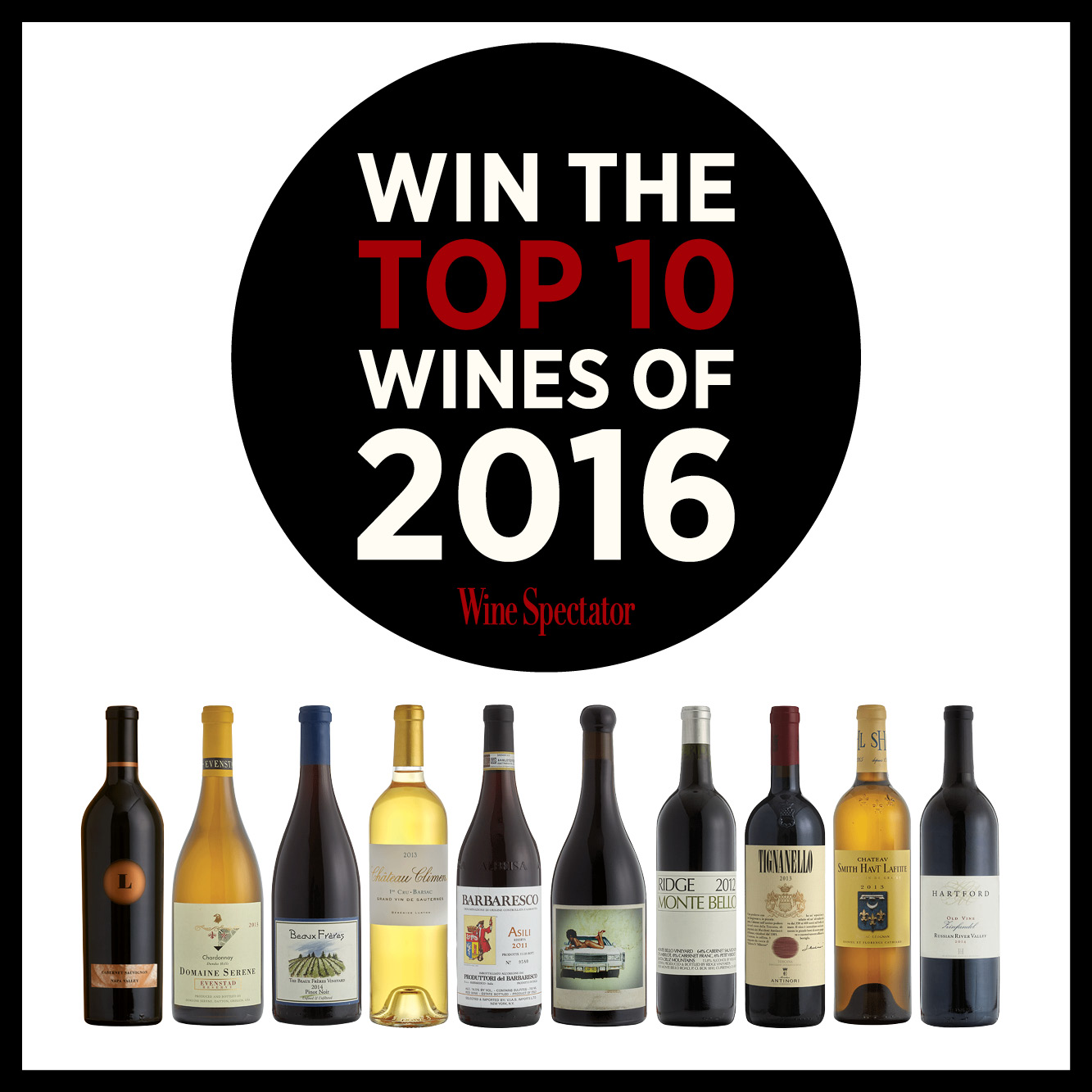 Top 10 Wines Sweepstakes Instagram post, 2017