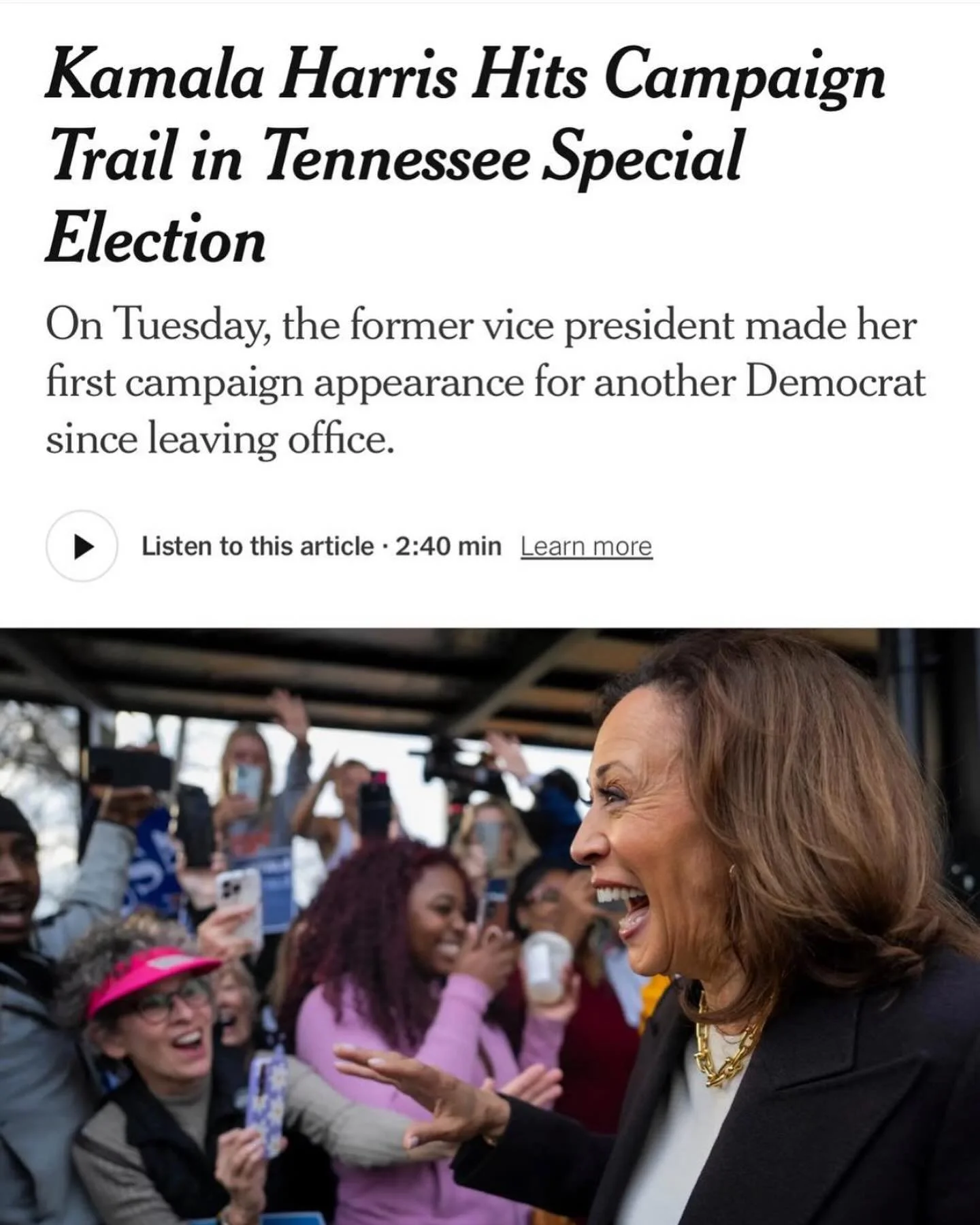 &ldquo;Why am I in Tennessee? Because I know power starts in the South.&rdquo; VP Kamala Harris 🔥🔥🔥