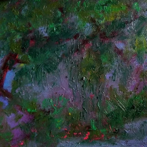 DETAIL, 'L'heure Bleue," Oil on Canvas, 9"h x 12"w, 2014