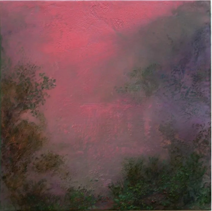 "Tabula Rasa # 4," Encaustic with Oil on Wood Panel, 18" h x 18" w, 2010