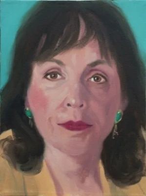 Study for "SYNERGISTIC ADVERSARIES: Lois Plehn, Collector, 2002," Oil on Canvas 12" h x 9" w, 2002