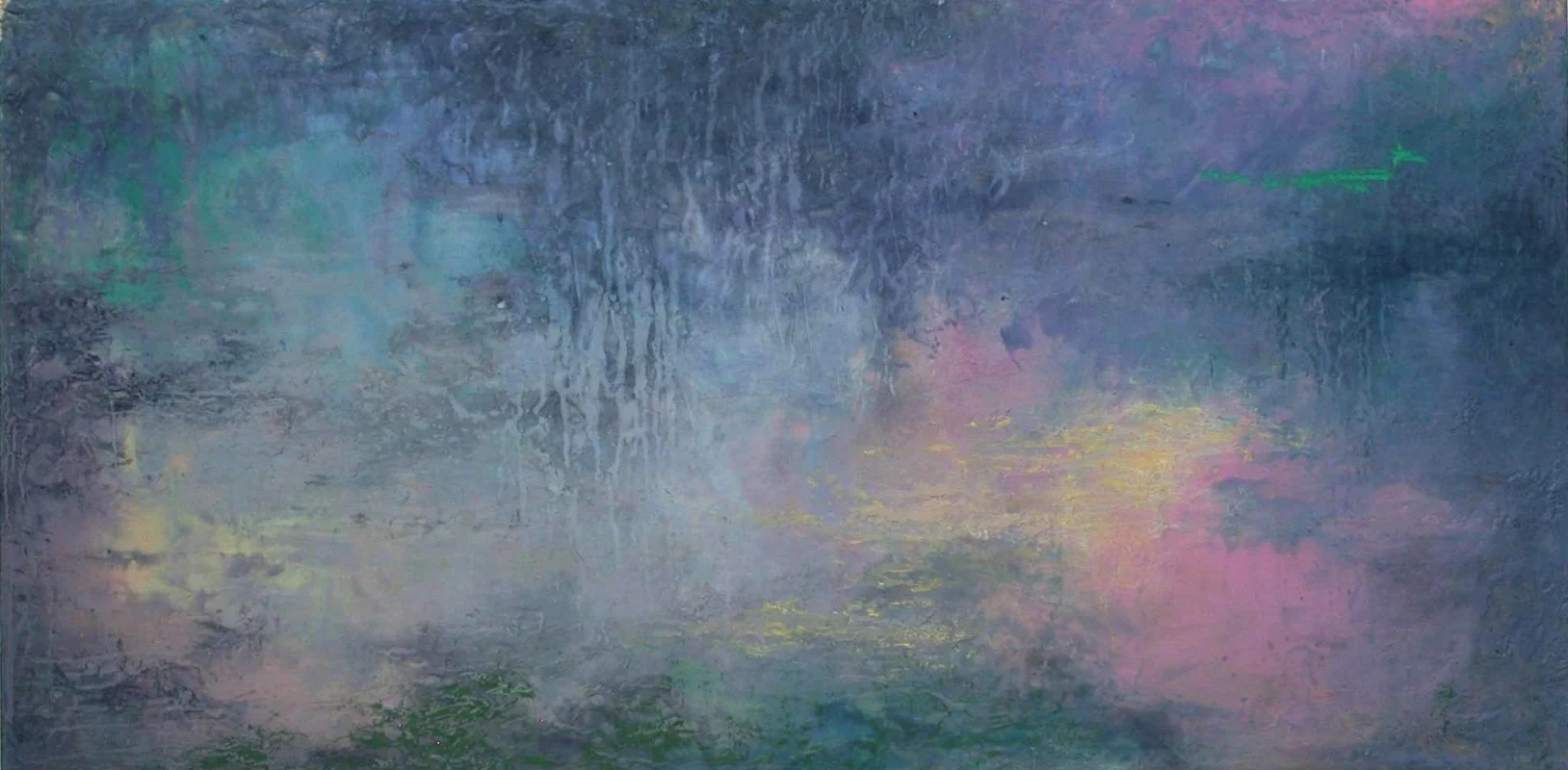"EVOCATIONS # 29," Encaustic and Oil on Wood Panel, 24"h x 36"w, 2001
