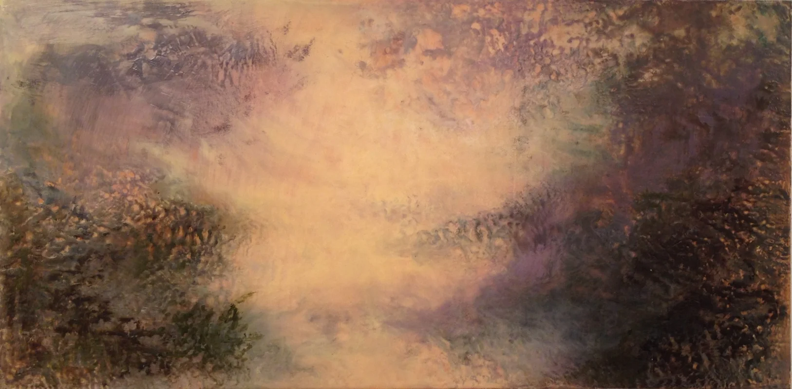 "EVOCATIONS # 57," Encaustic and Oil on Wood Panel, 24"h x 36"w, 2000