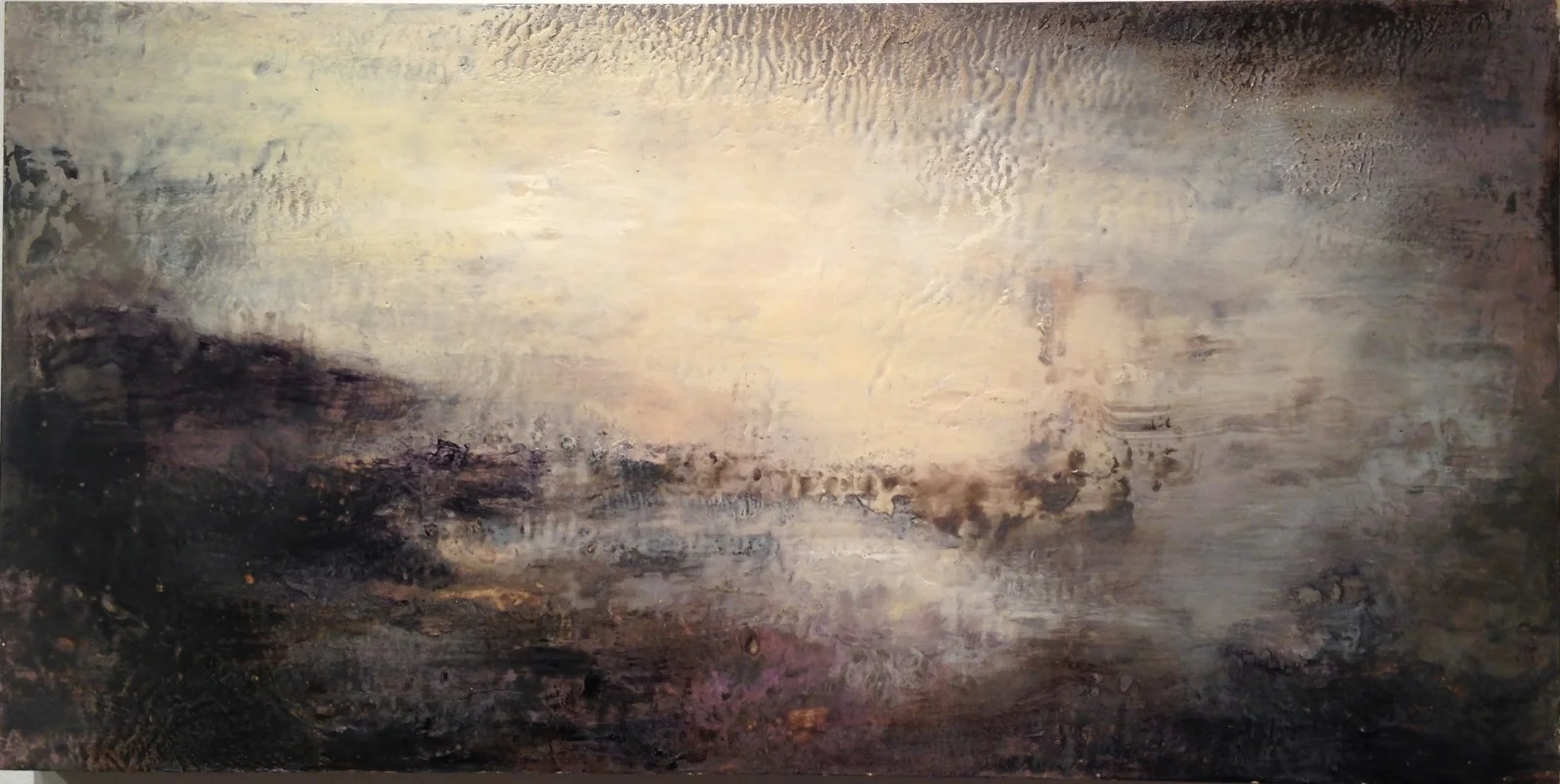 "EVOCATIONS # 43," Encaustic and Oil on Wood Panel, 24"h x 36"w, 2001